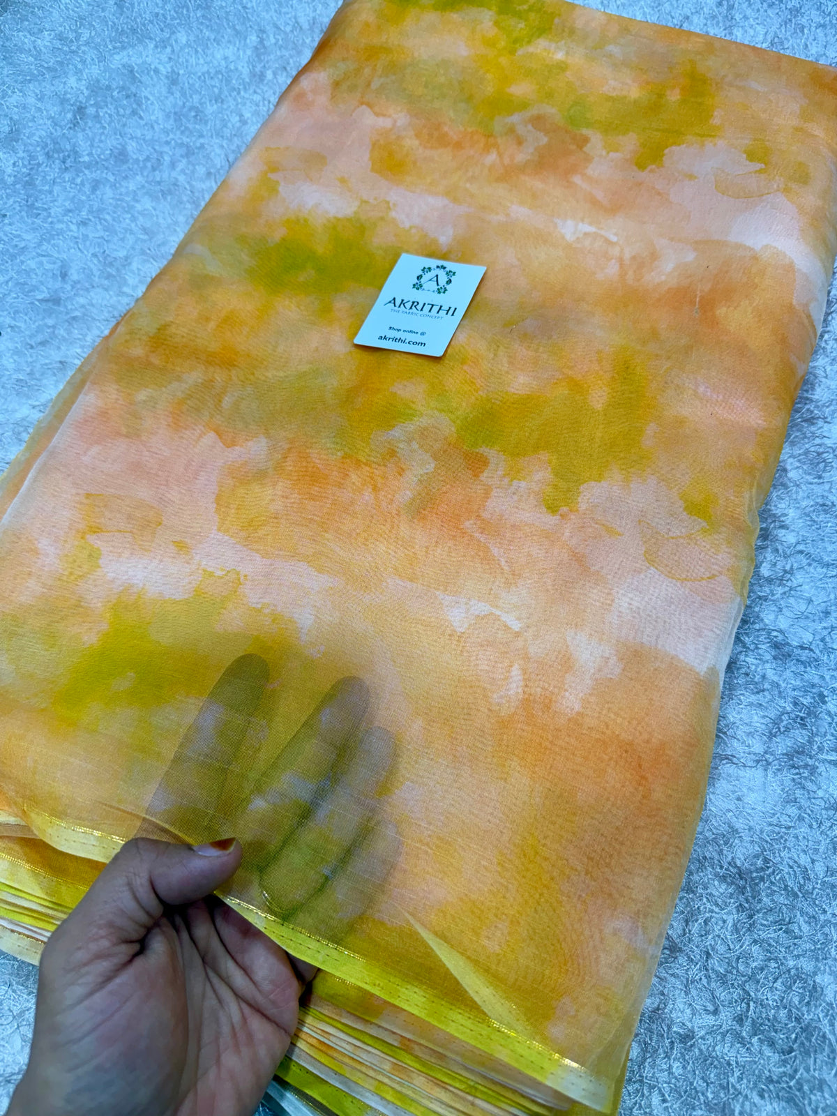 Digital floral Printed organza fabric