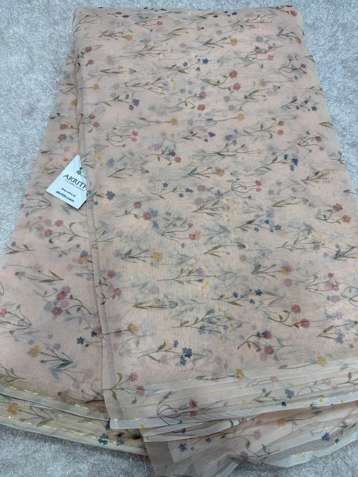 Digital floral Printed organza fabric