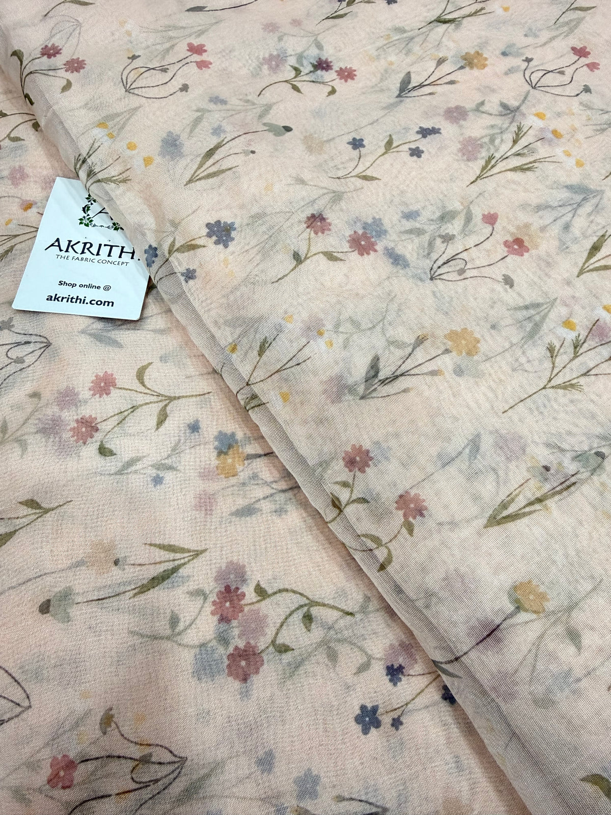 Digital floral Printed organza fabric