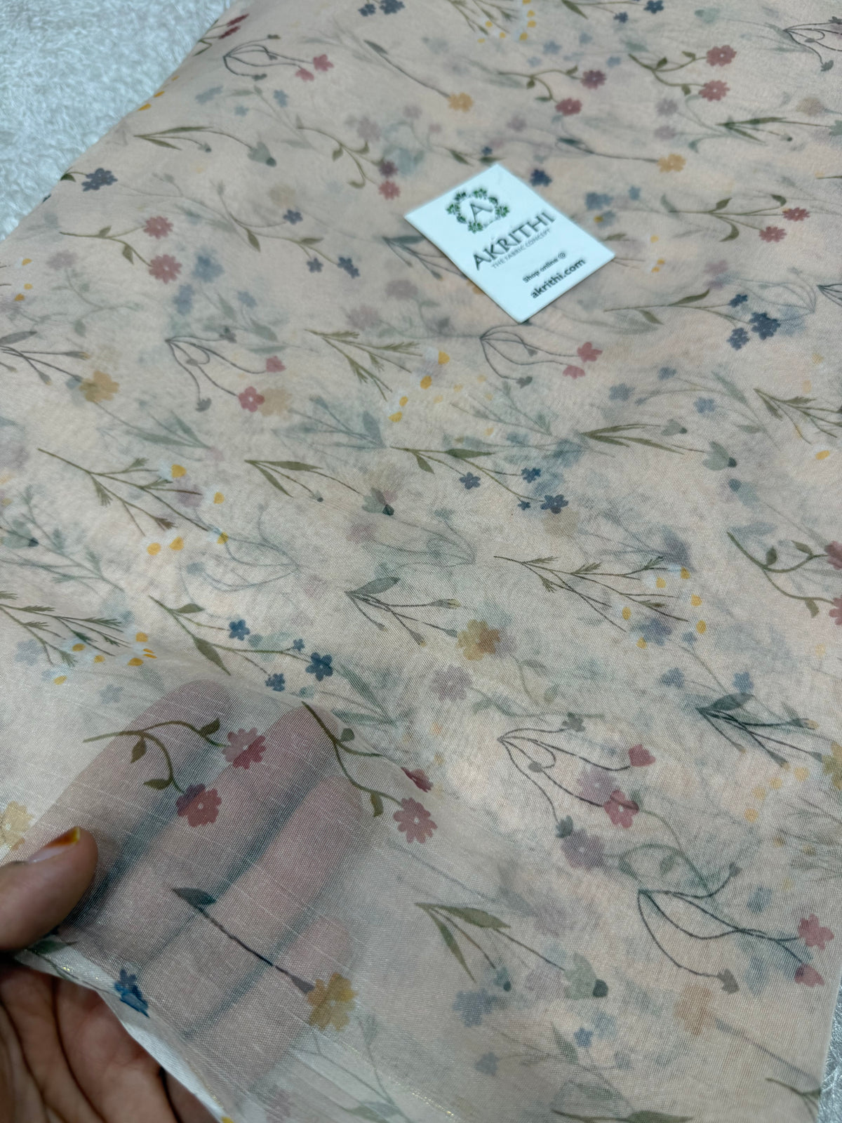 Digital floral Printed organza fabric