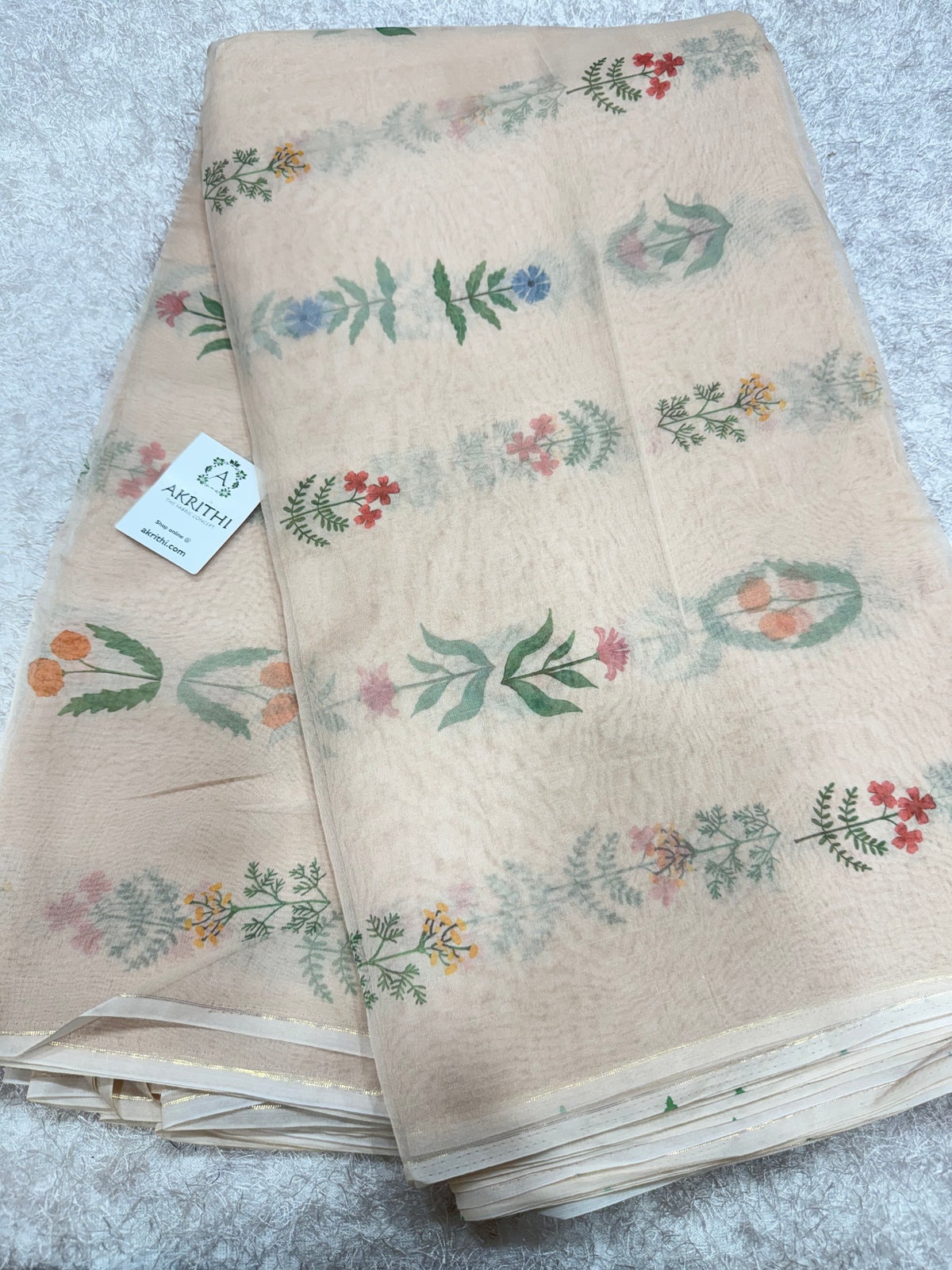 Digital floral Printed organza fabric