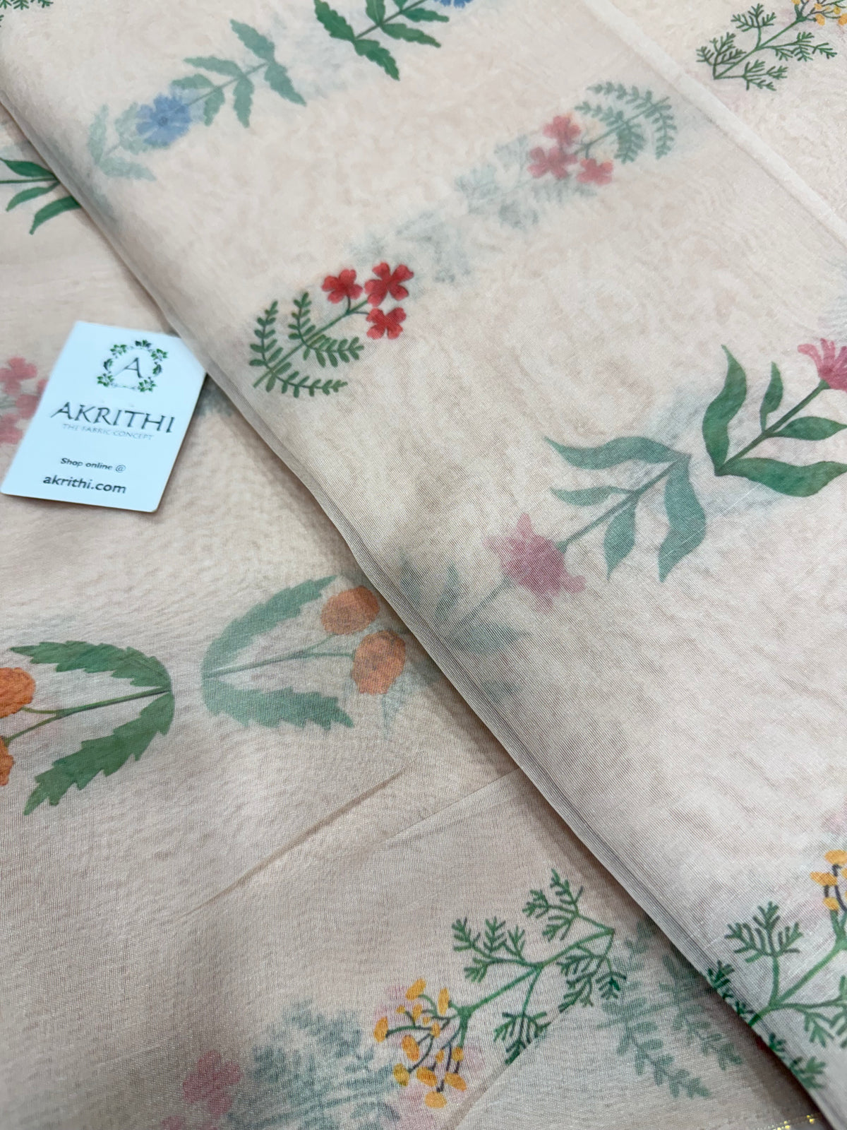 Digital floral Printed organza fabric