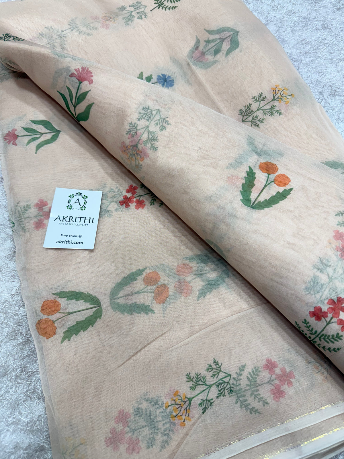 Digital floral Printed organza fabric