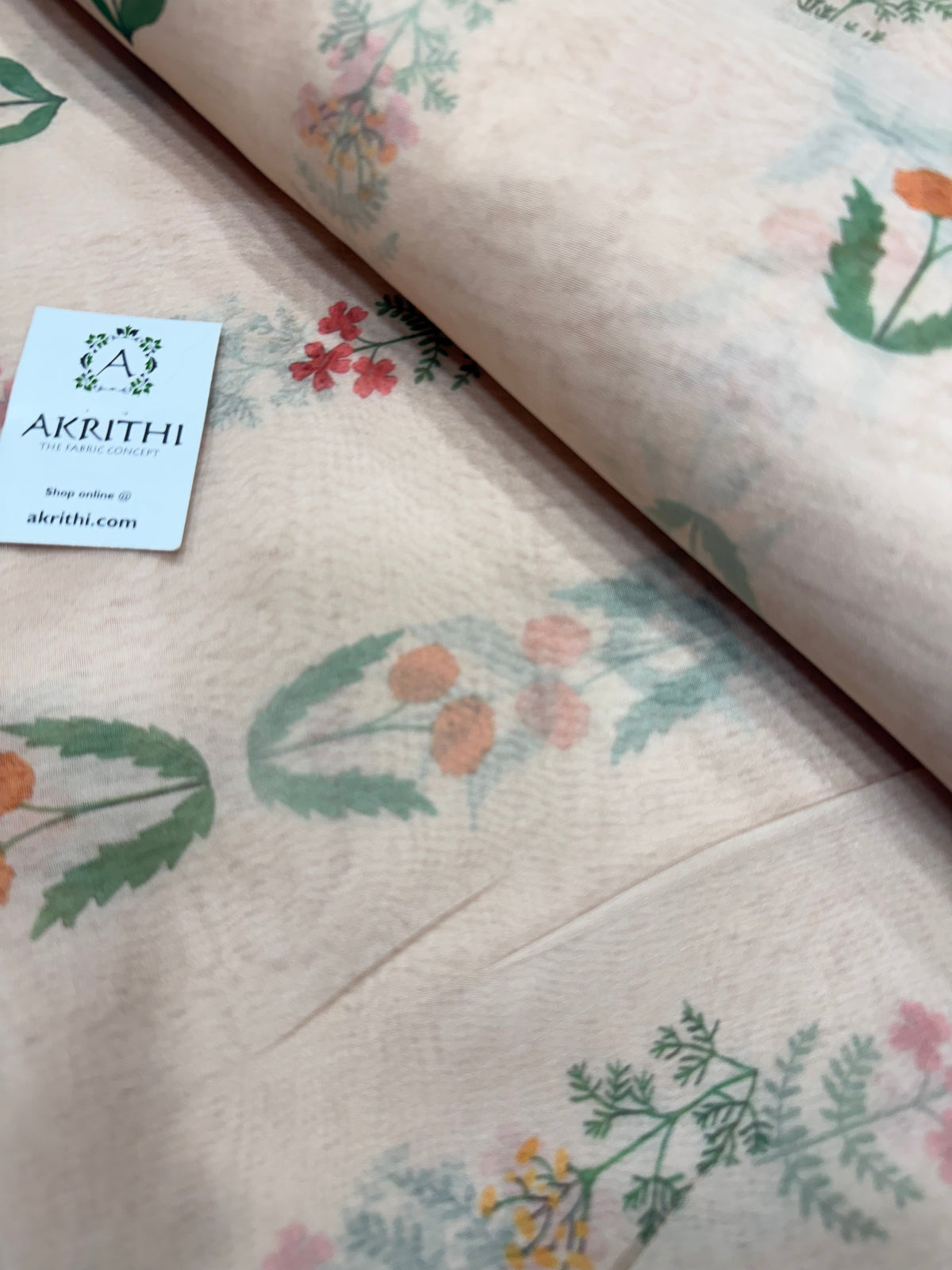 Digital floral Printed organza fabric