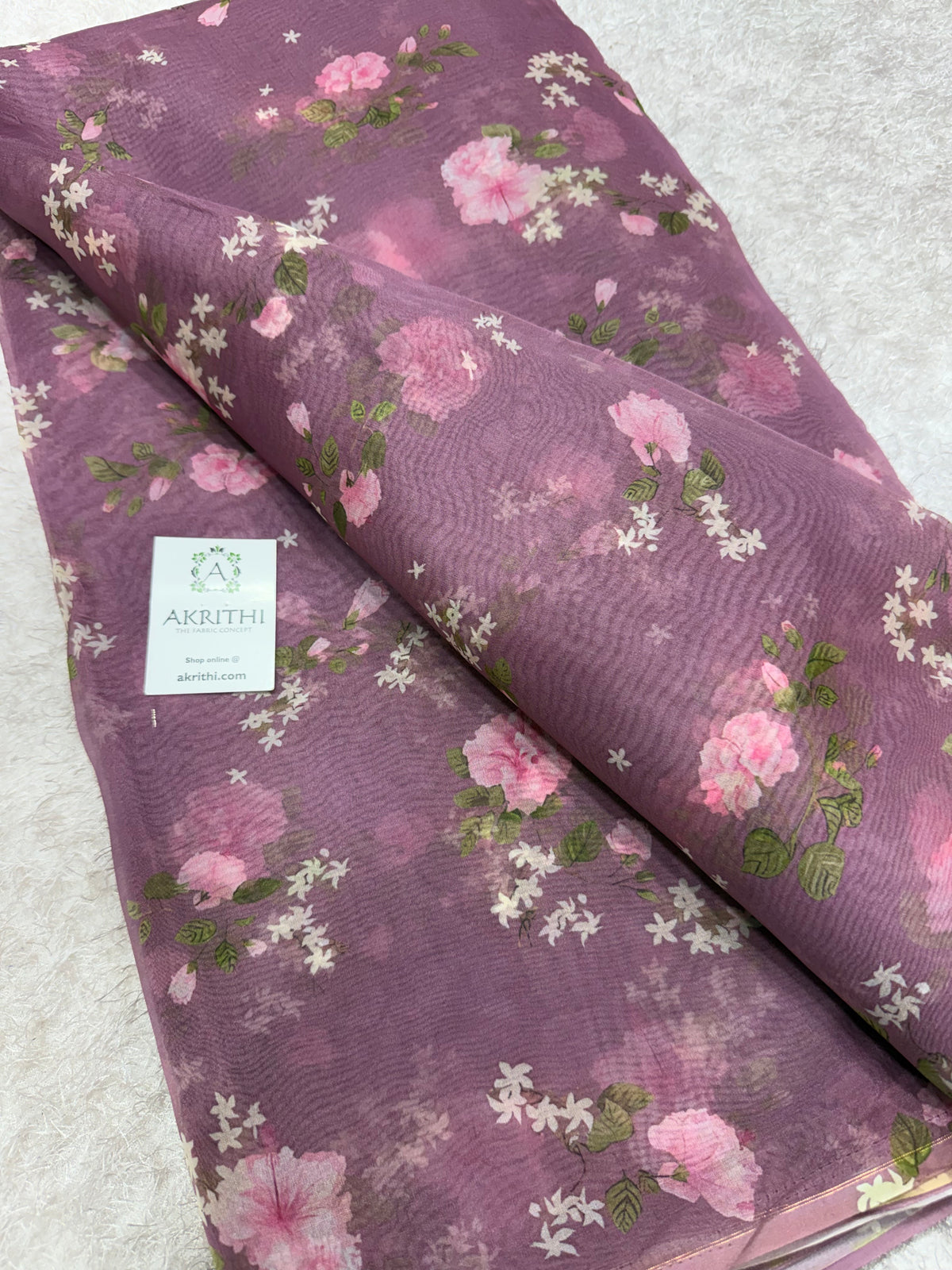 Digital floral Printed organza fabric