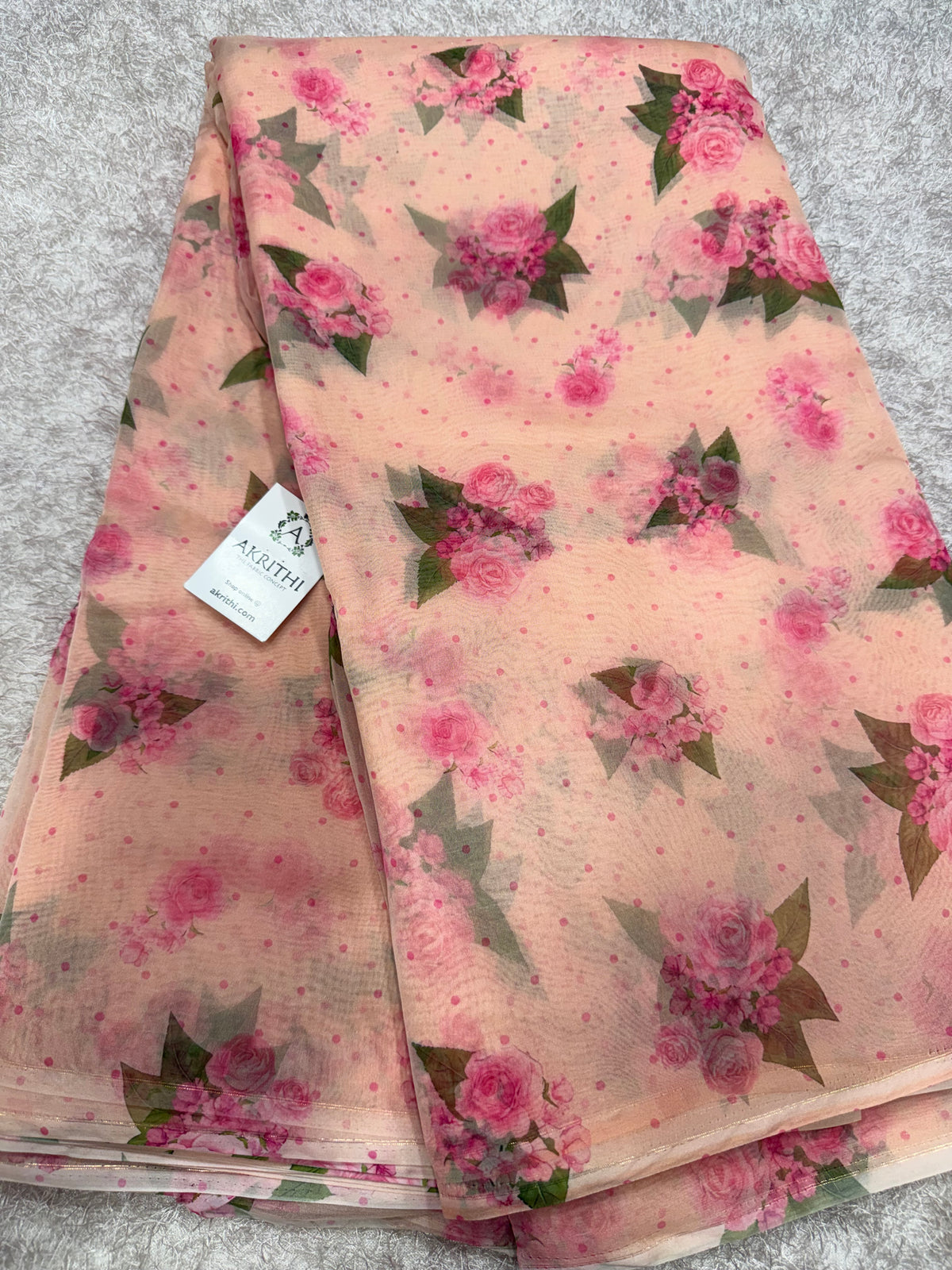 Digital floral Printed organza fabric