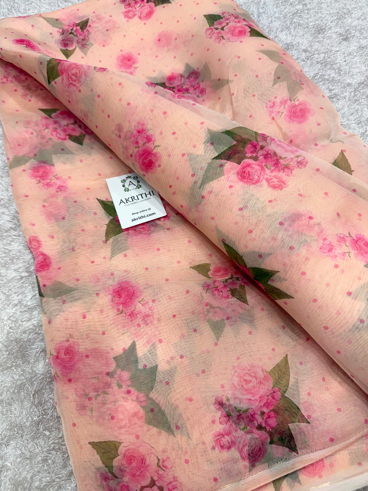 Digital floral Printed organza fabric