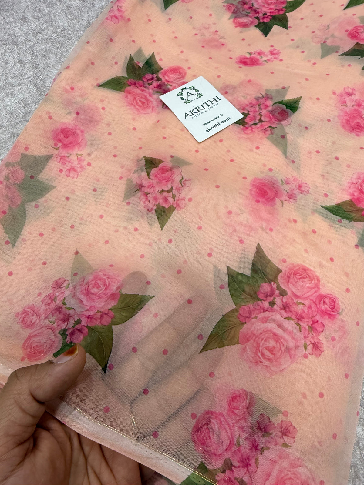 Digital floral Printed organza fabric