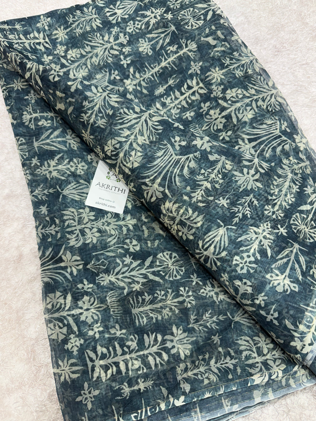 Digital floral Printed organza fabric