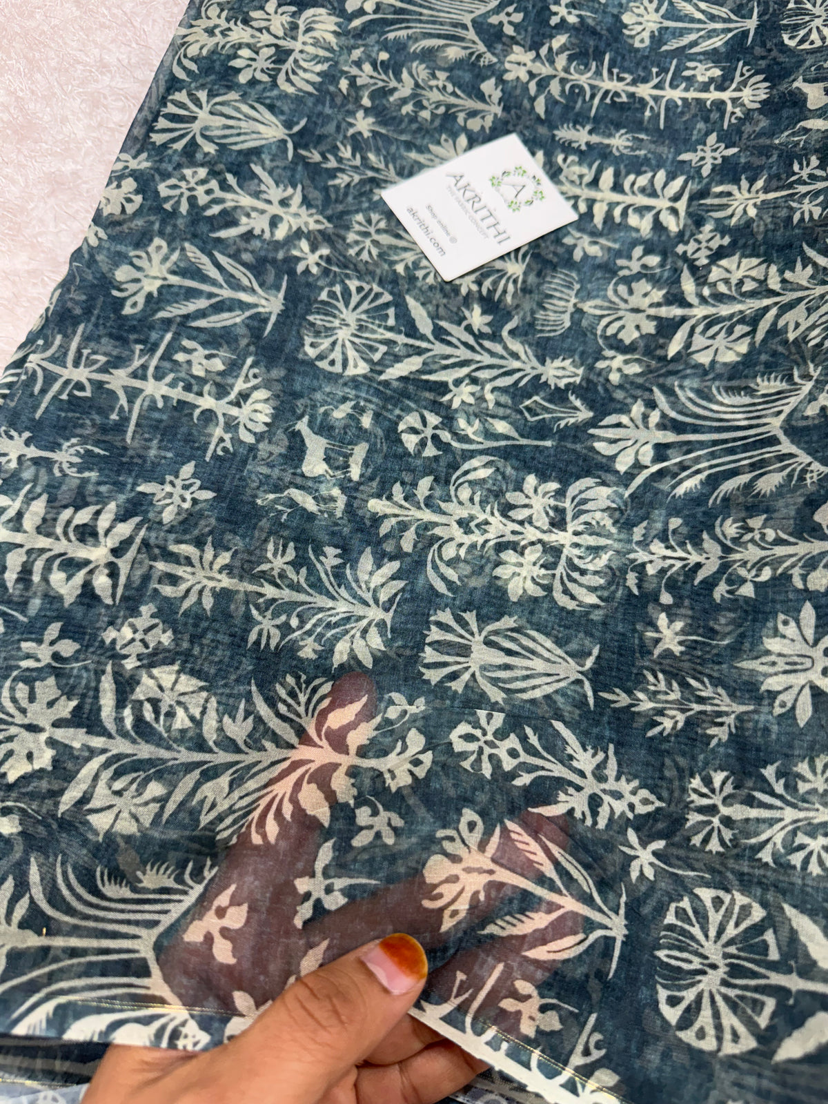 Digital floral Printed organza fabric