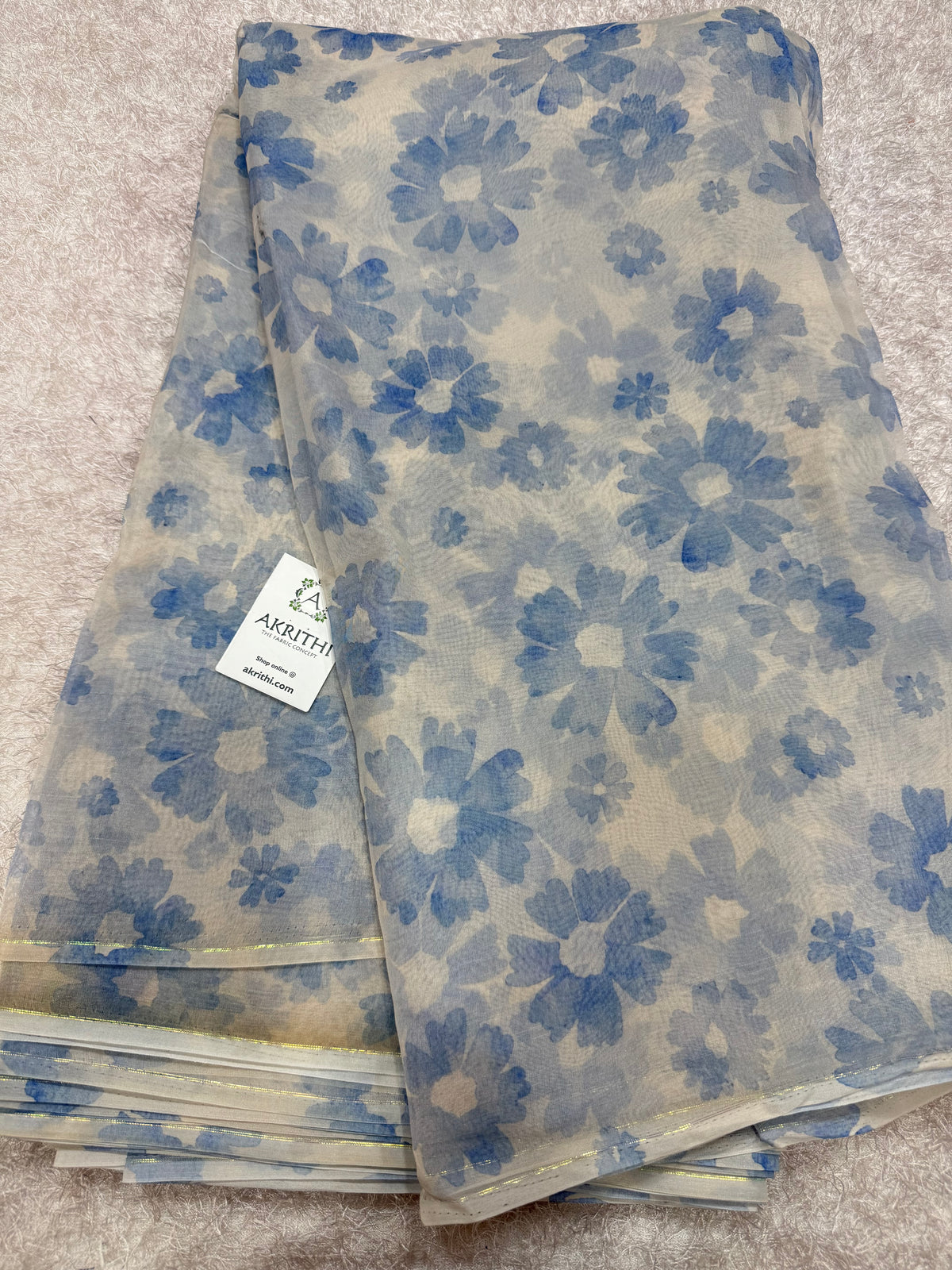 Digital floral Printed organza fabric