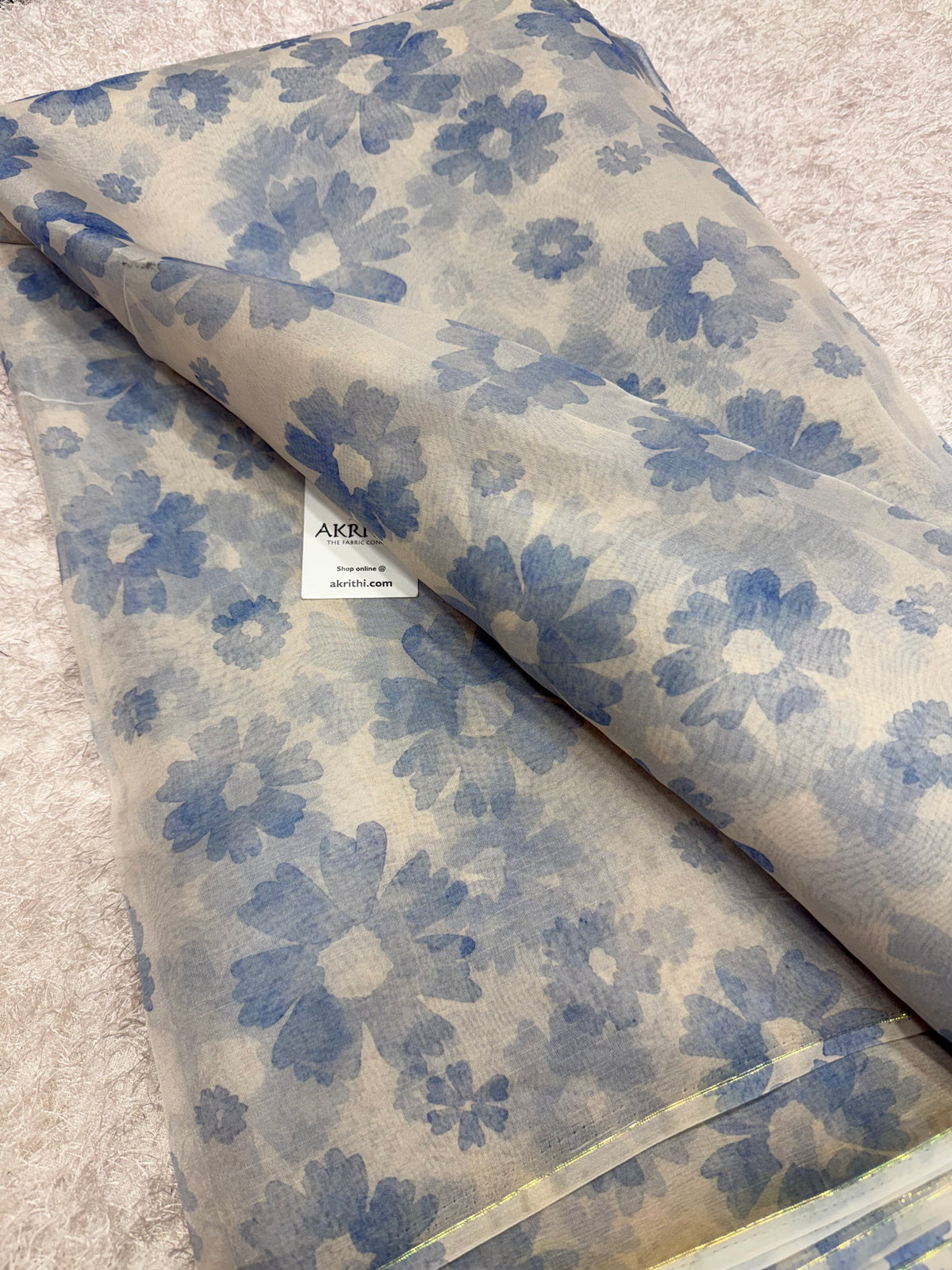 Digital floral Printed organza fabric