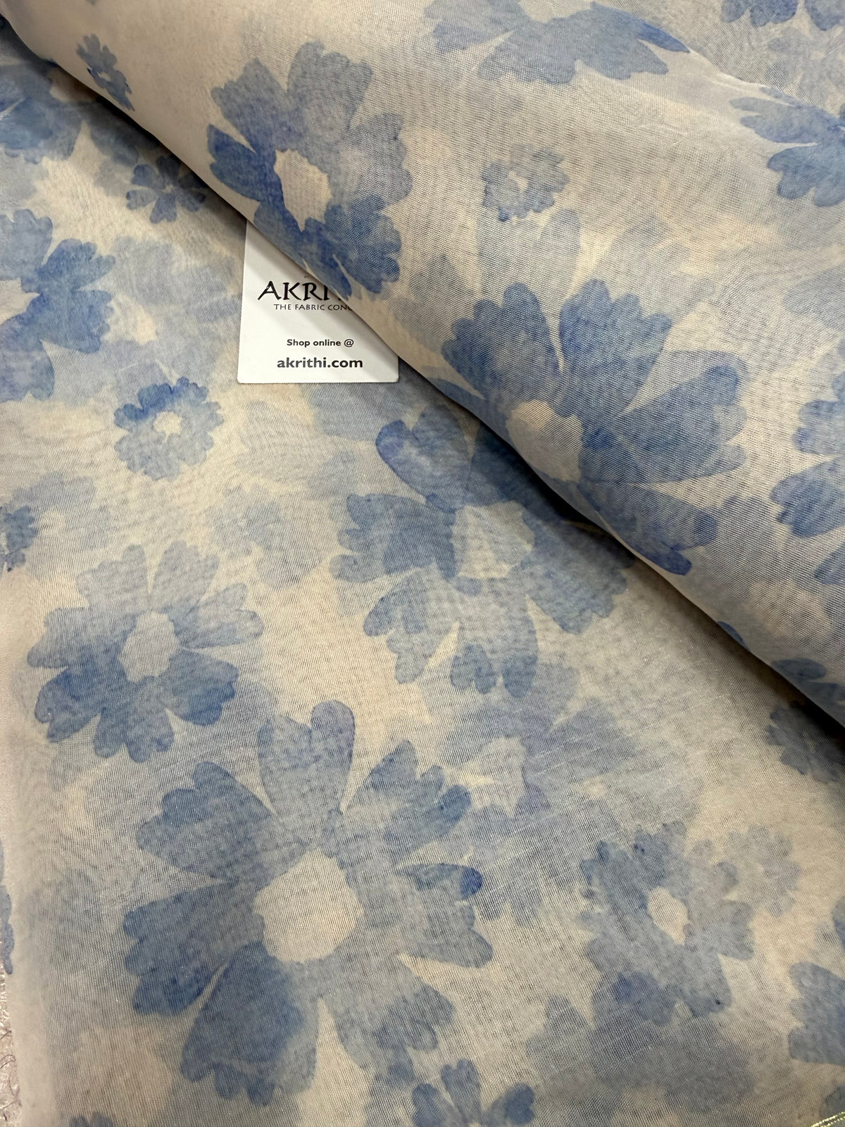 Digital floral Printed organza fabric