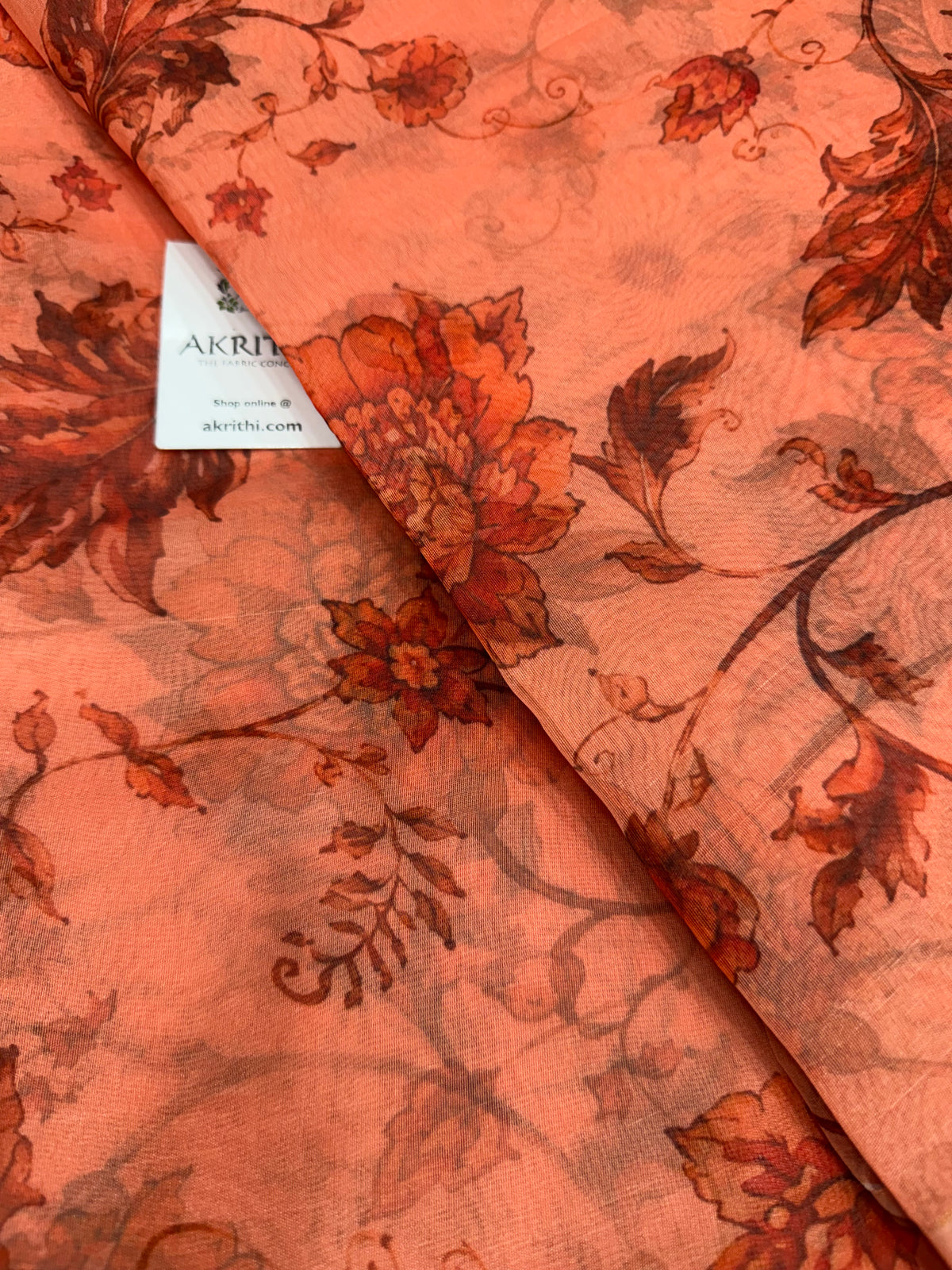 Digital floral Printed organza fabric