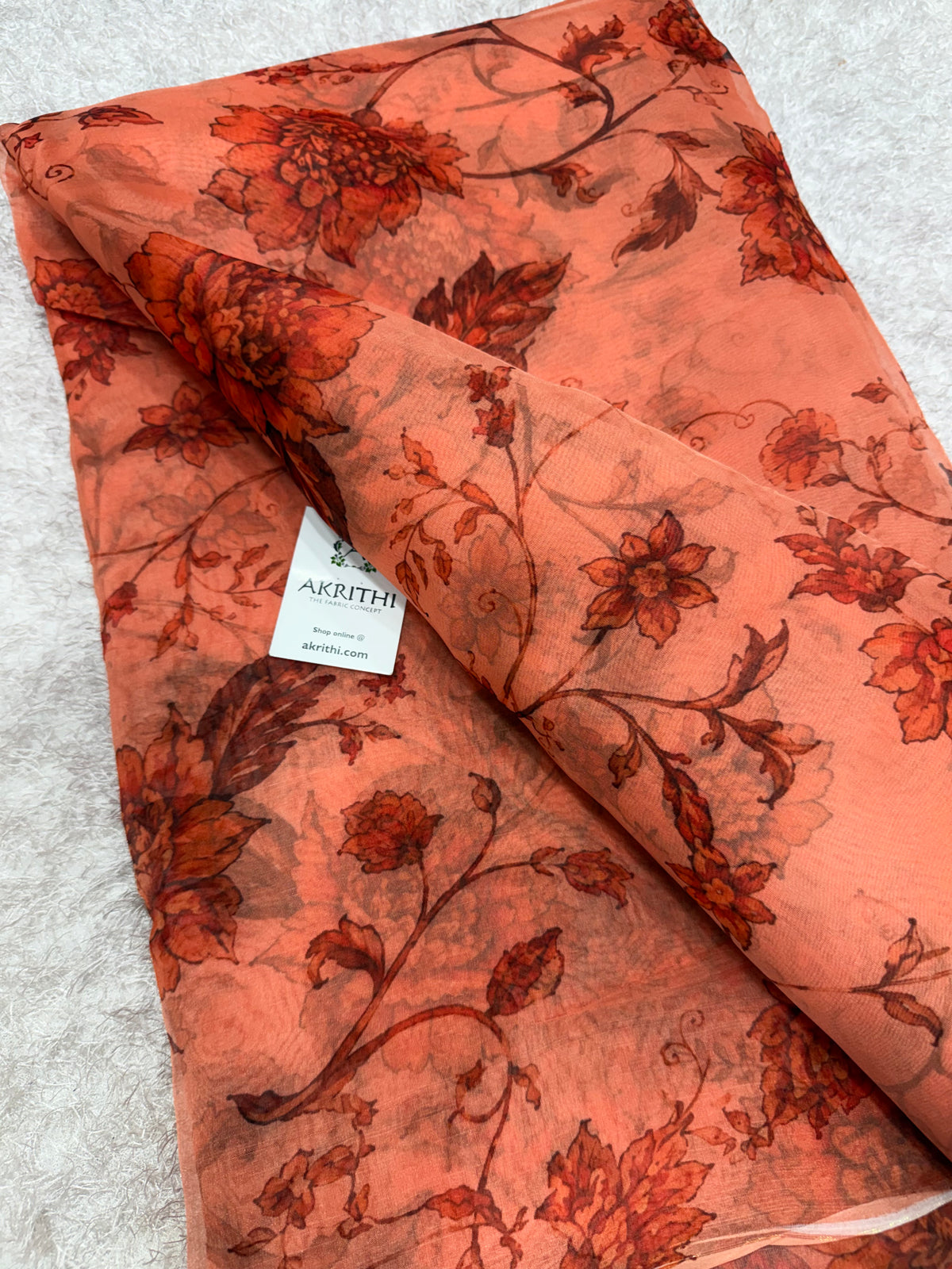 Digital floral Printed organza fabric