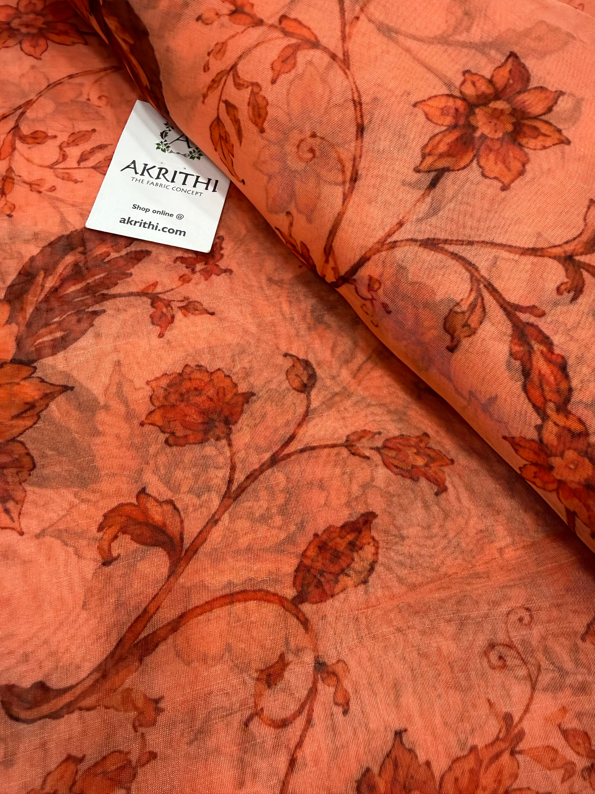 Digital floral Printed organza fabric