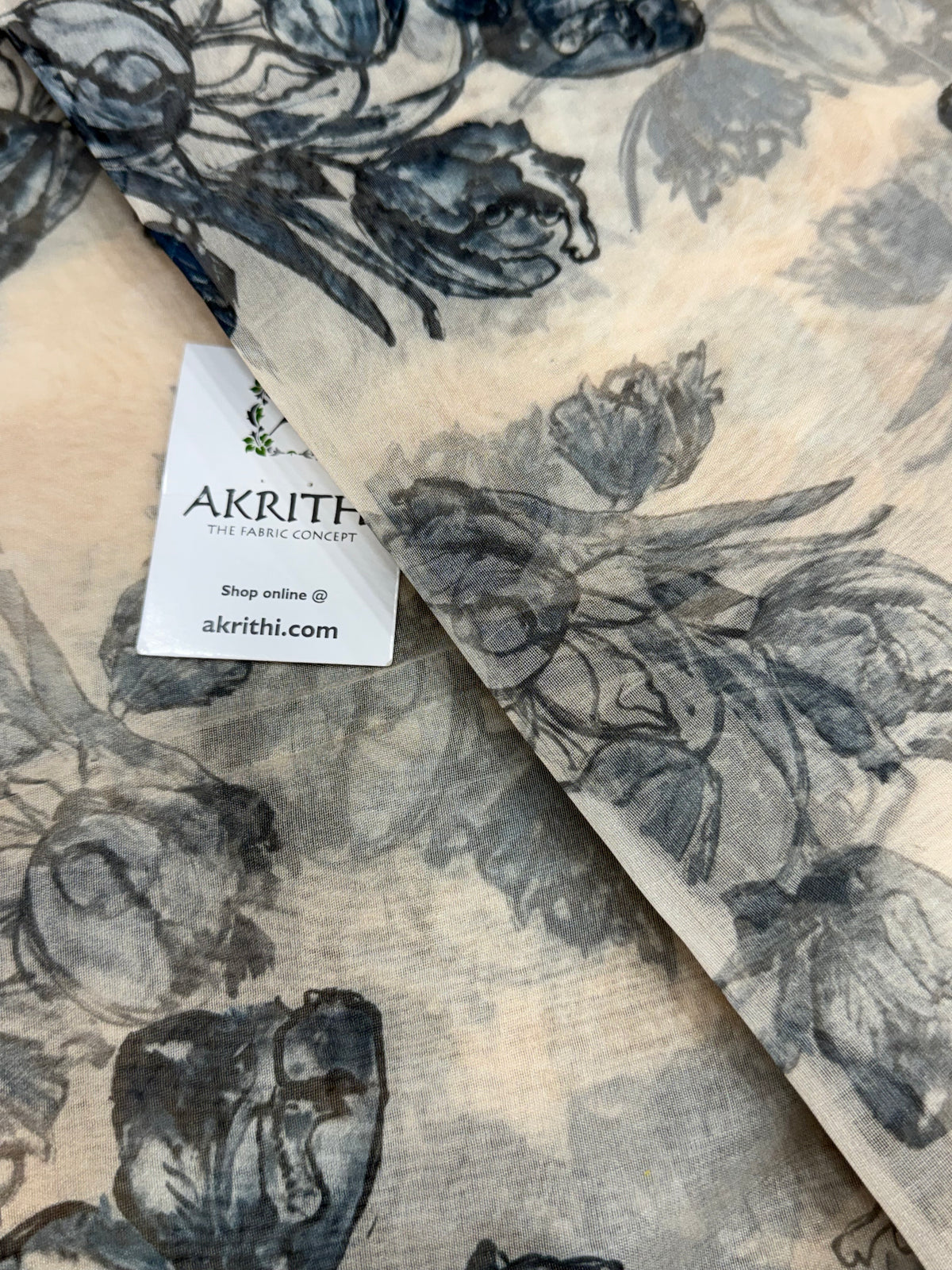 Digital floral Printed organza fabric