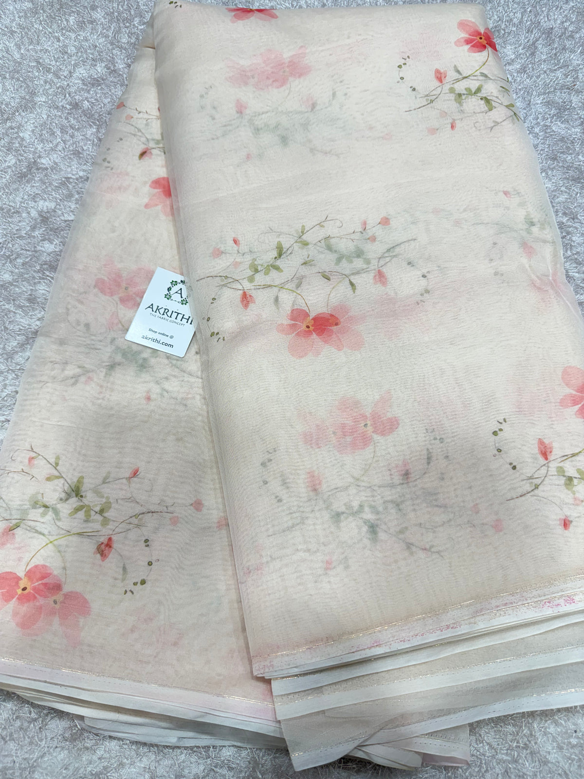 Digital floral Printed organza fabric