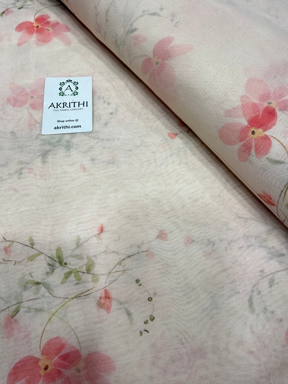 Digital floral Printed organza fabric