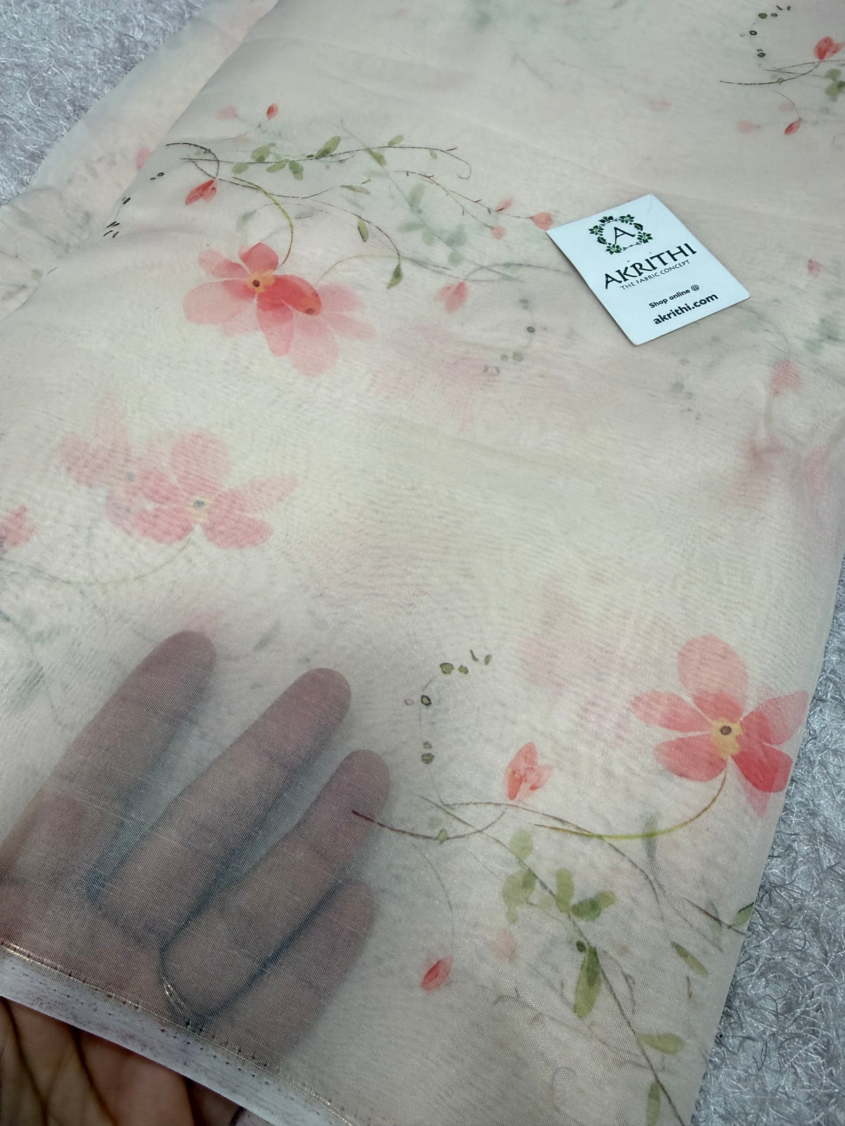 Digital floral Printed organza fabric