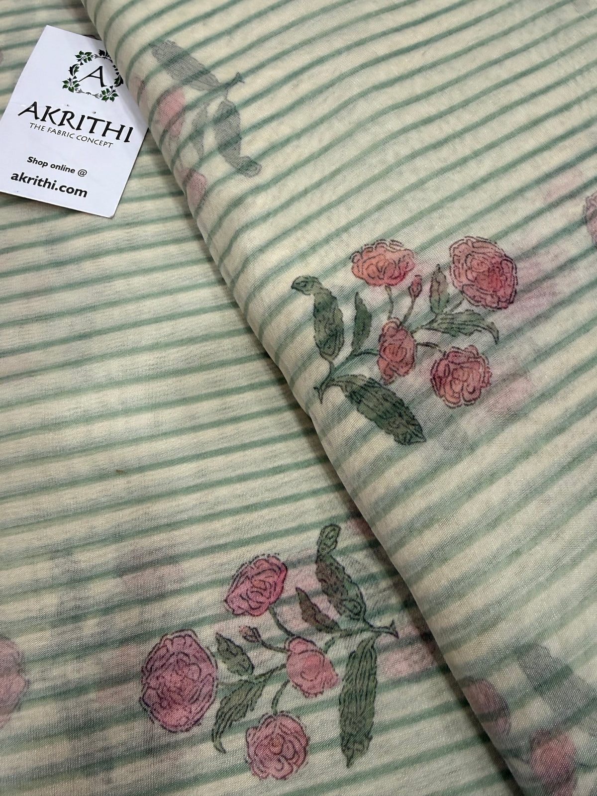 Digital floral Printed organza fabric