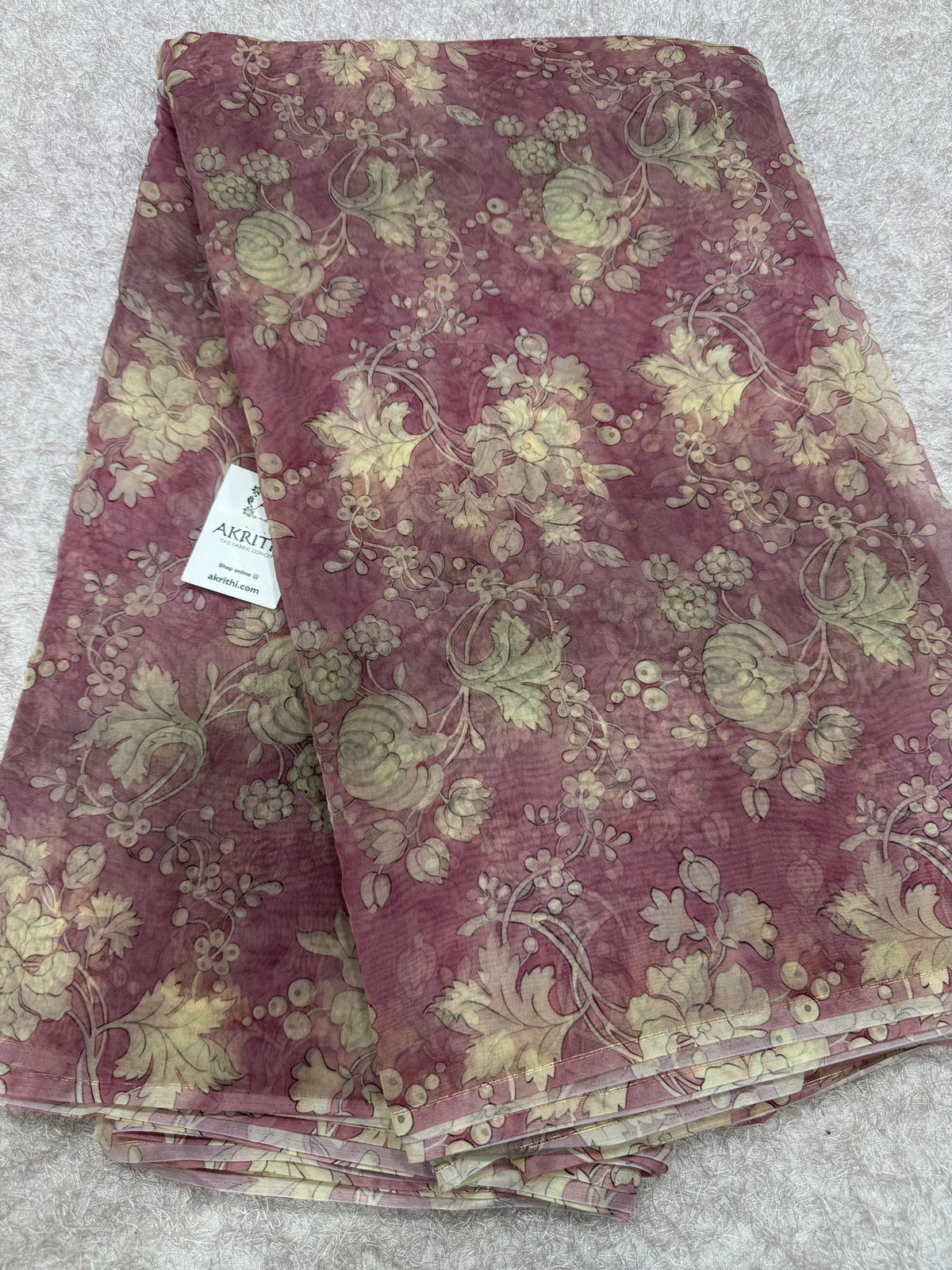 Digital floral Printed organza fabric