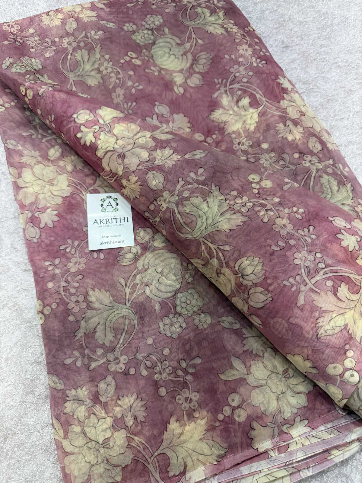 Digital floral Printed organza fabric
