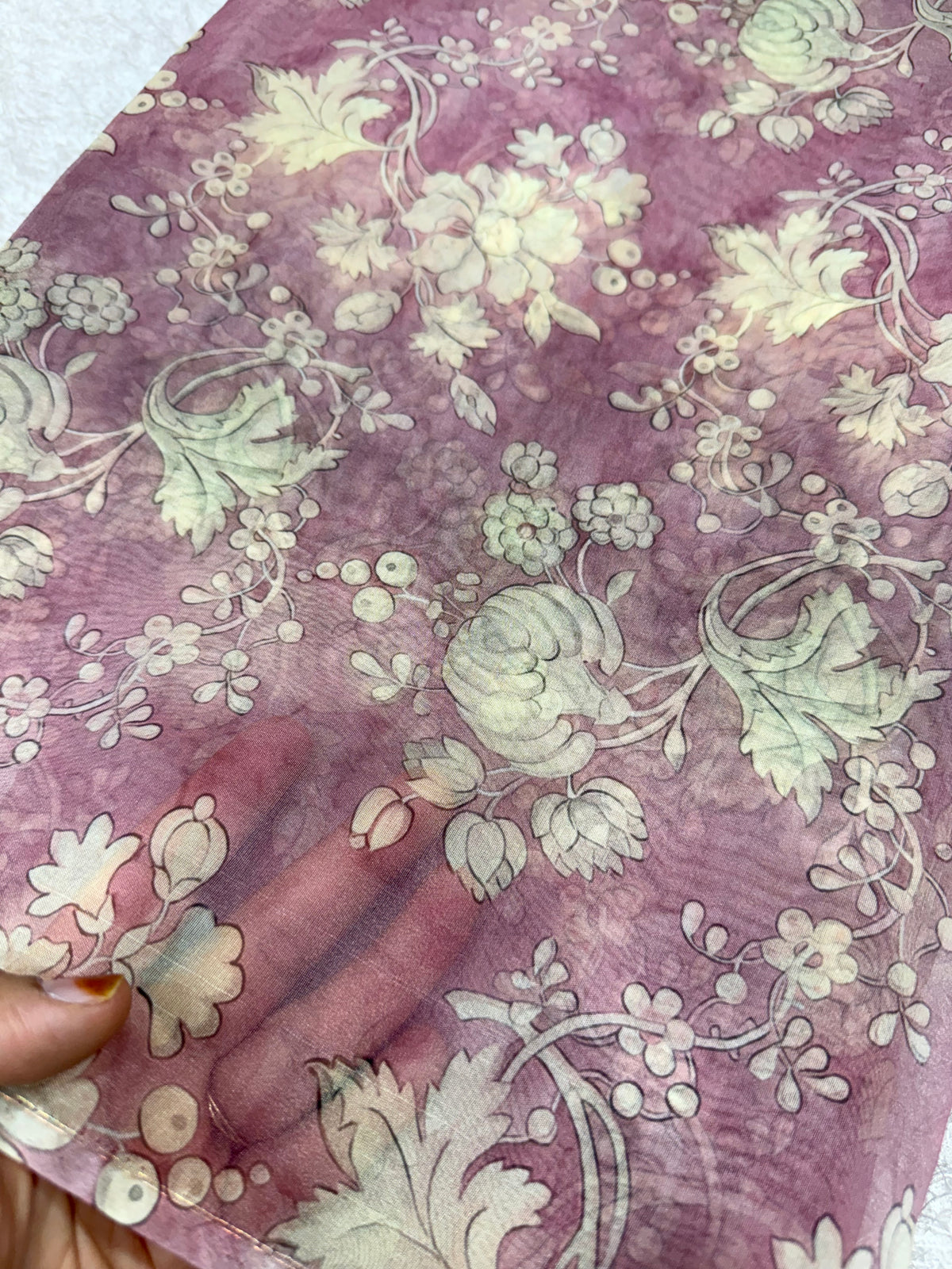 Digital floral Printed organza fabric