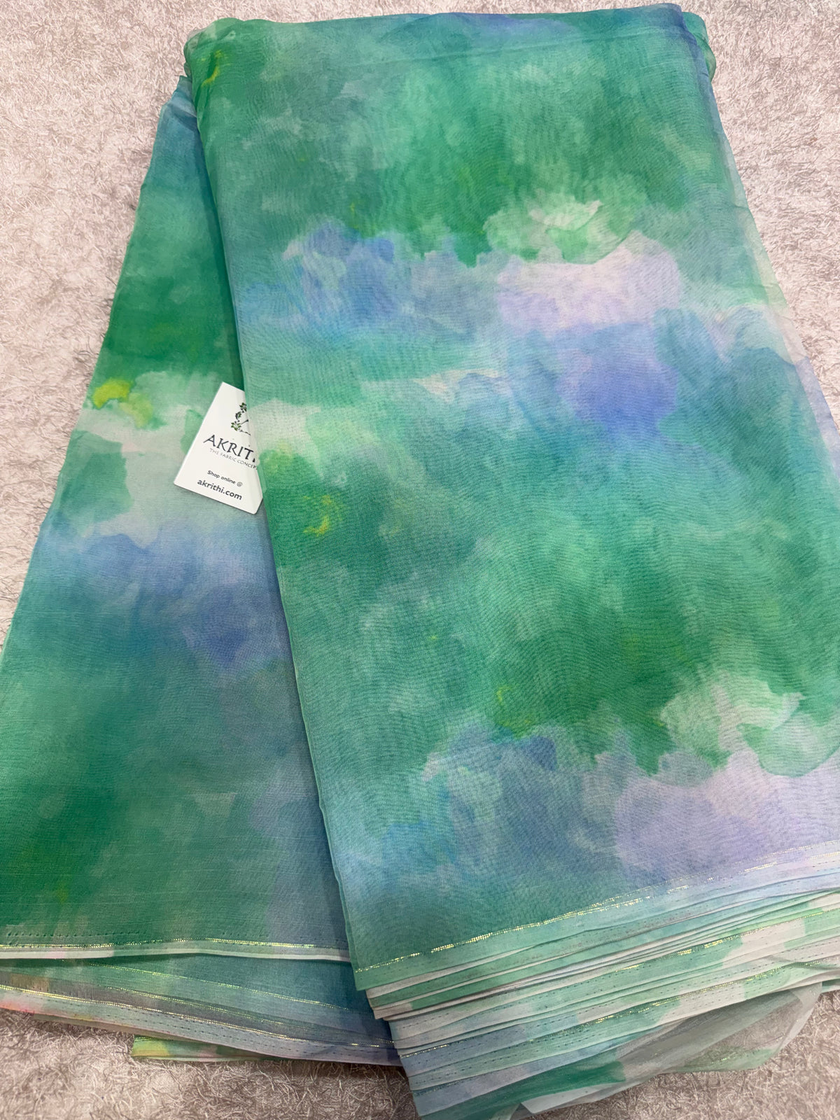 Digital floral Printed organza fabric