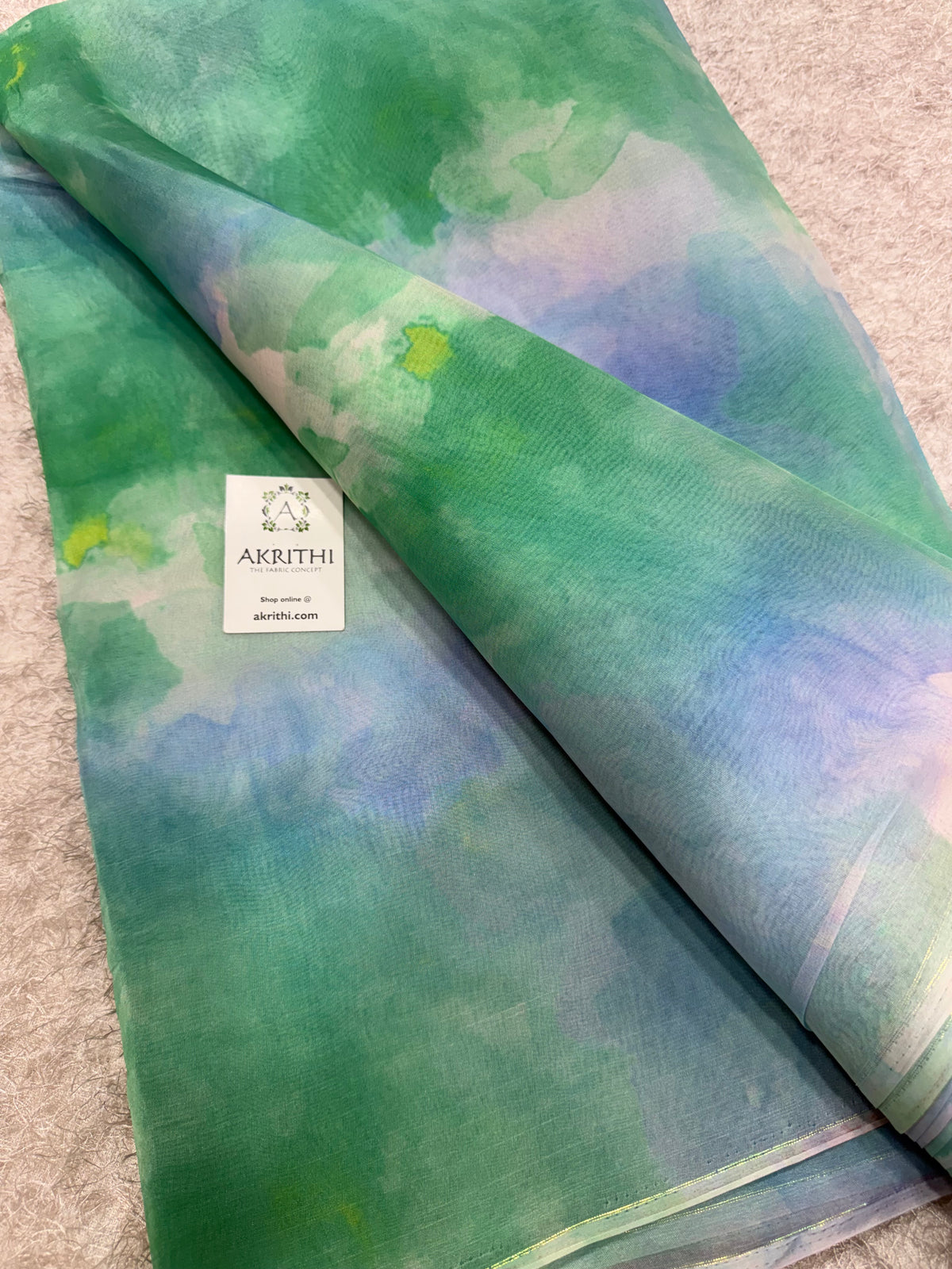 Digital floral Printed organza fabric
