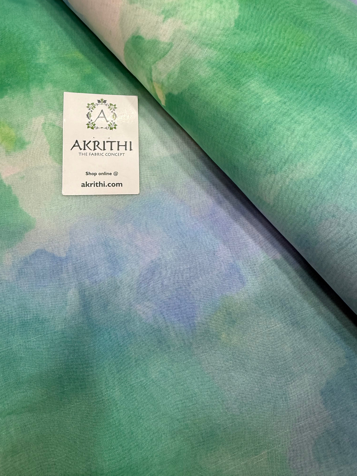 Digital floral Printed organza fabric