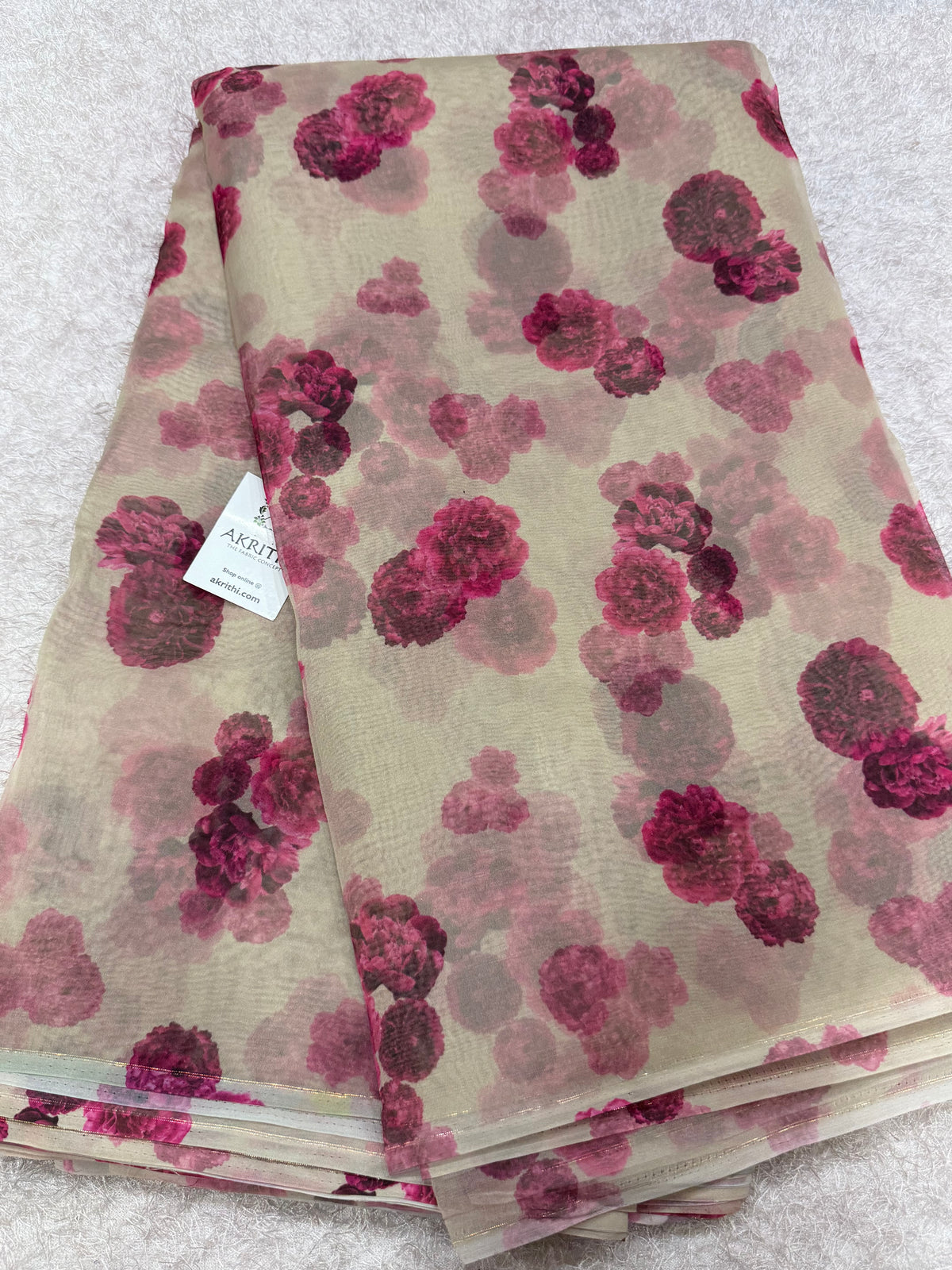 Digital floral Printed organza fabric