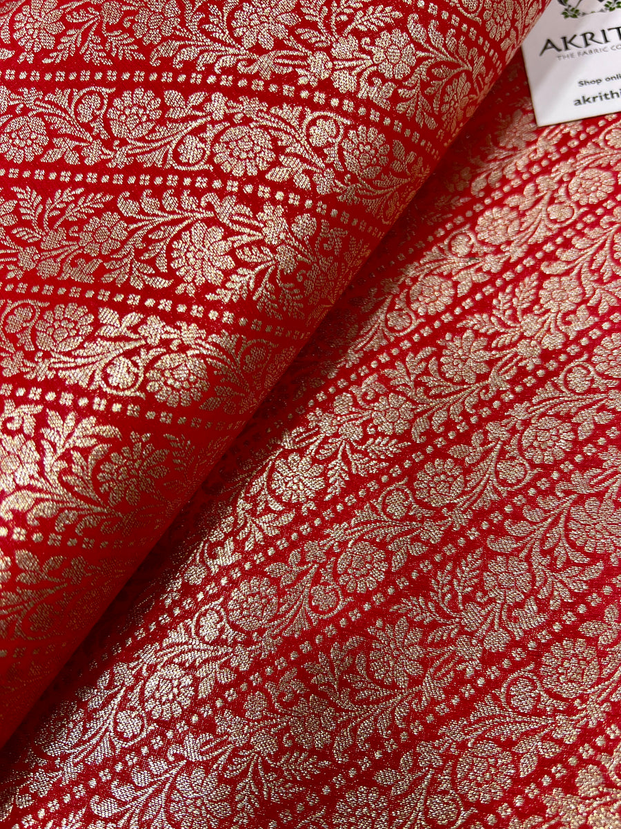 Pure Banarasi brocade fabric