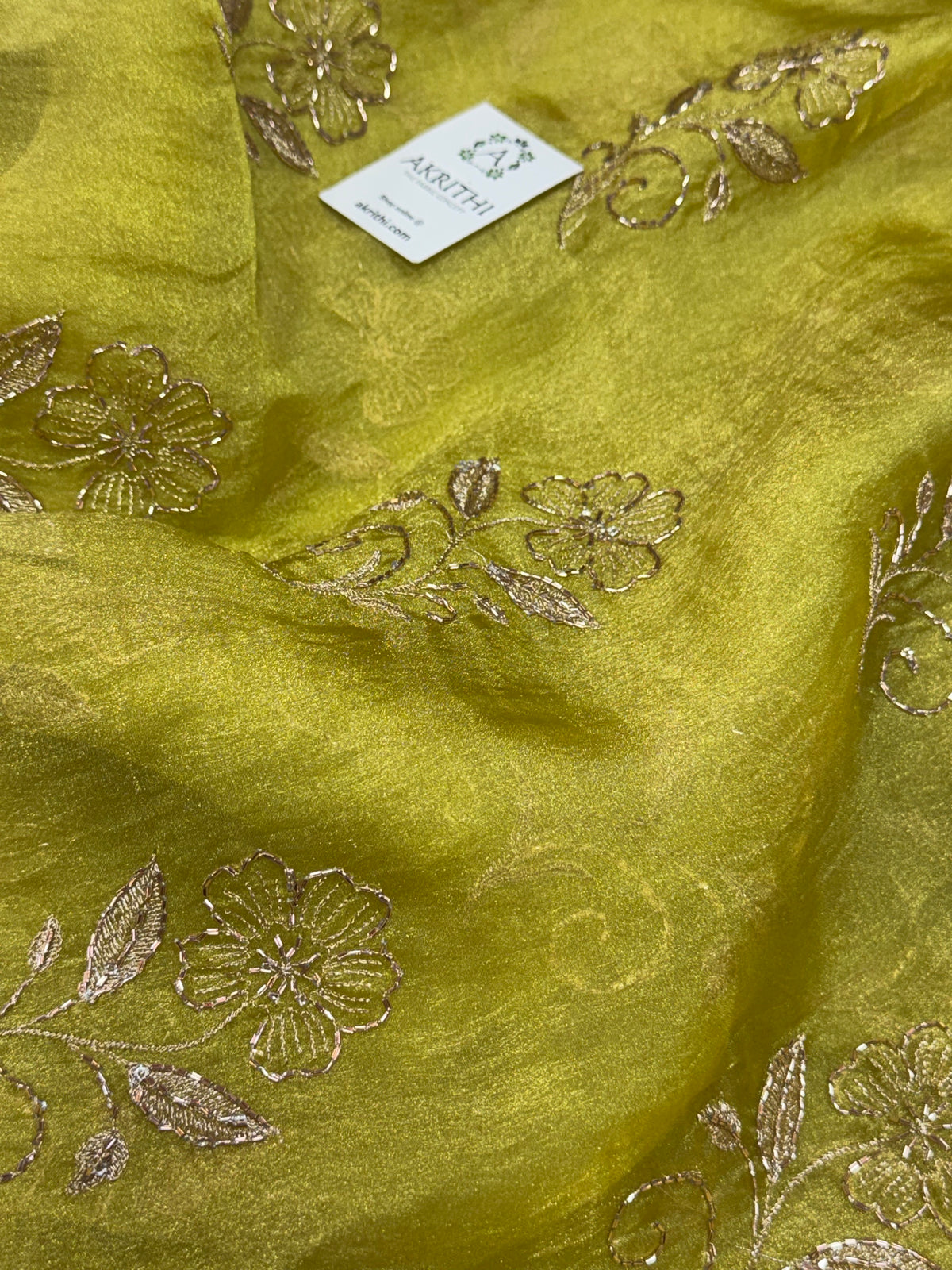 Pure shimmer organza embroidery fabric