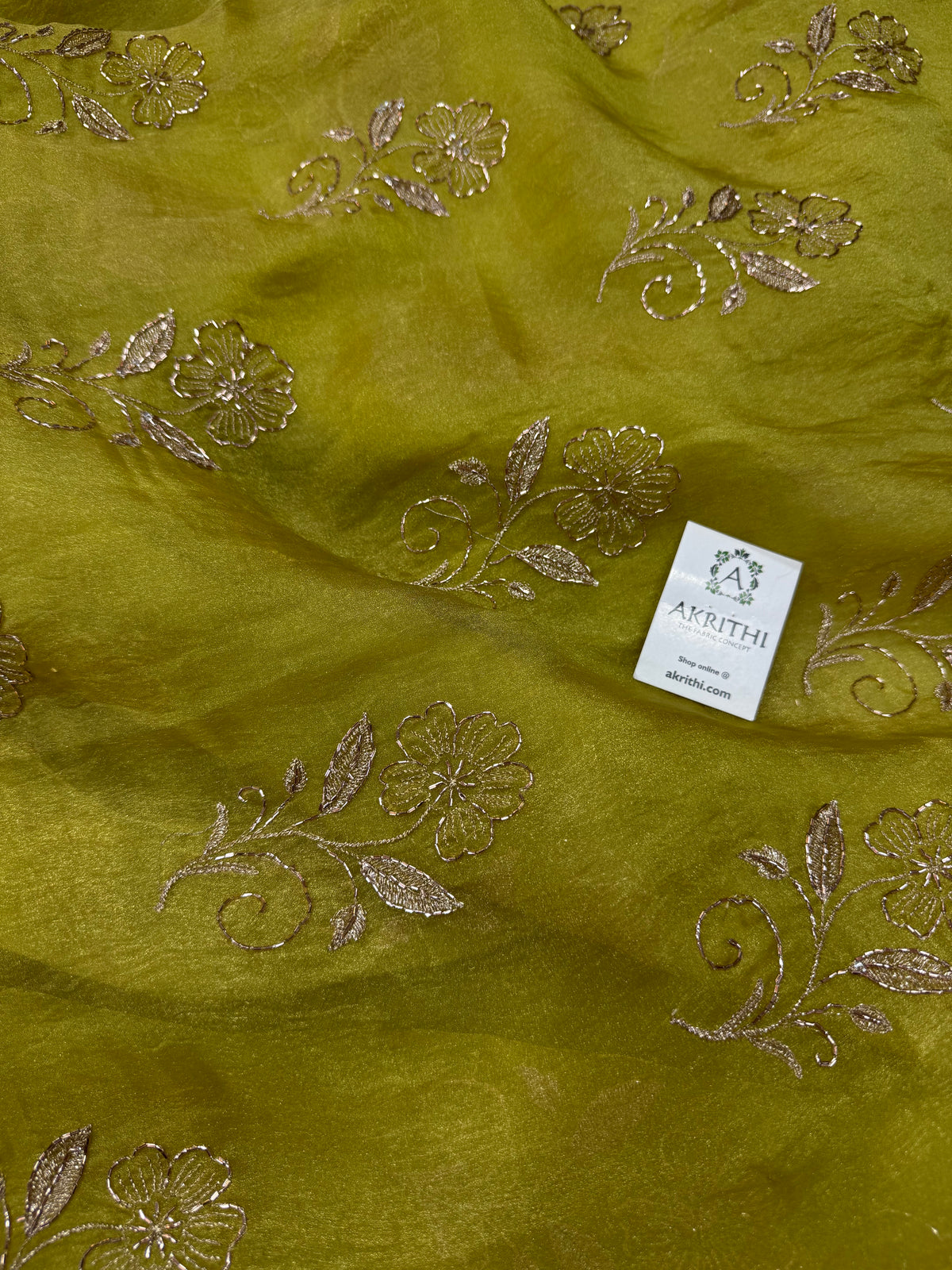Pure shimmer organza embroidery fabric