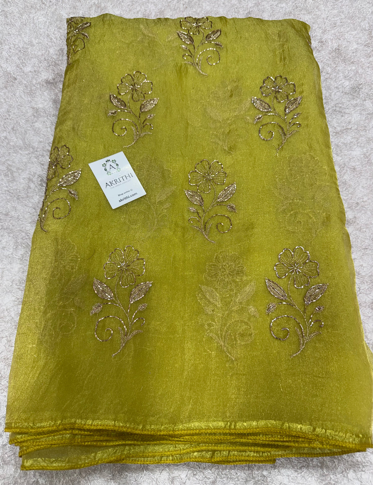 Pure shimmer organza embroidery fabric