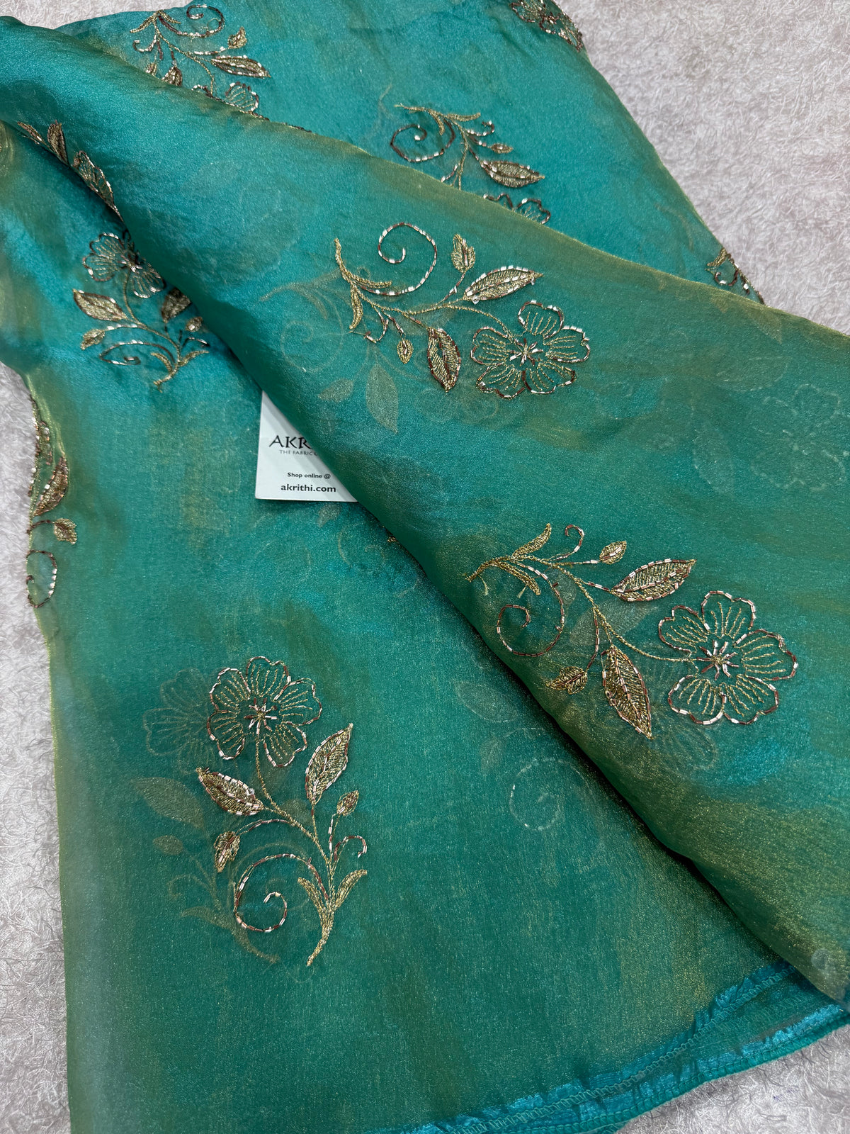 Pure shimmer organza embroidery fabric