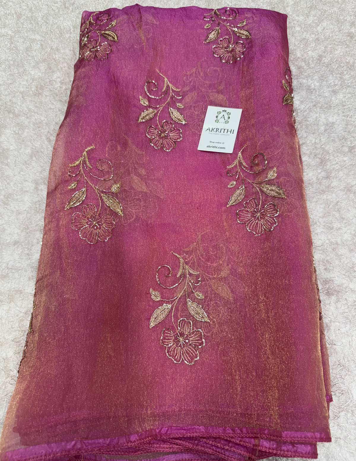 Pure shimmer organza embroidery fabric