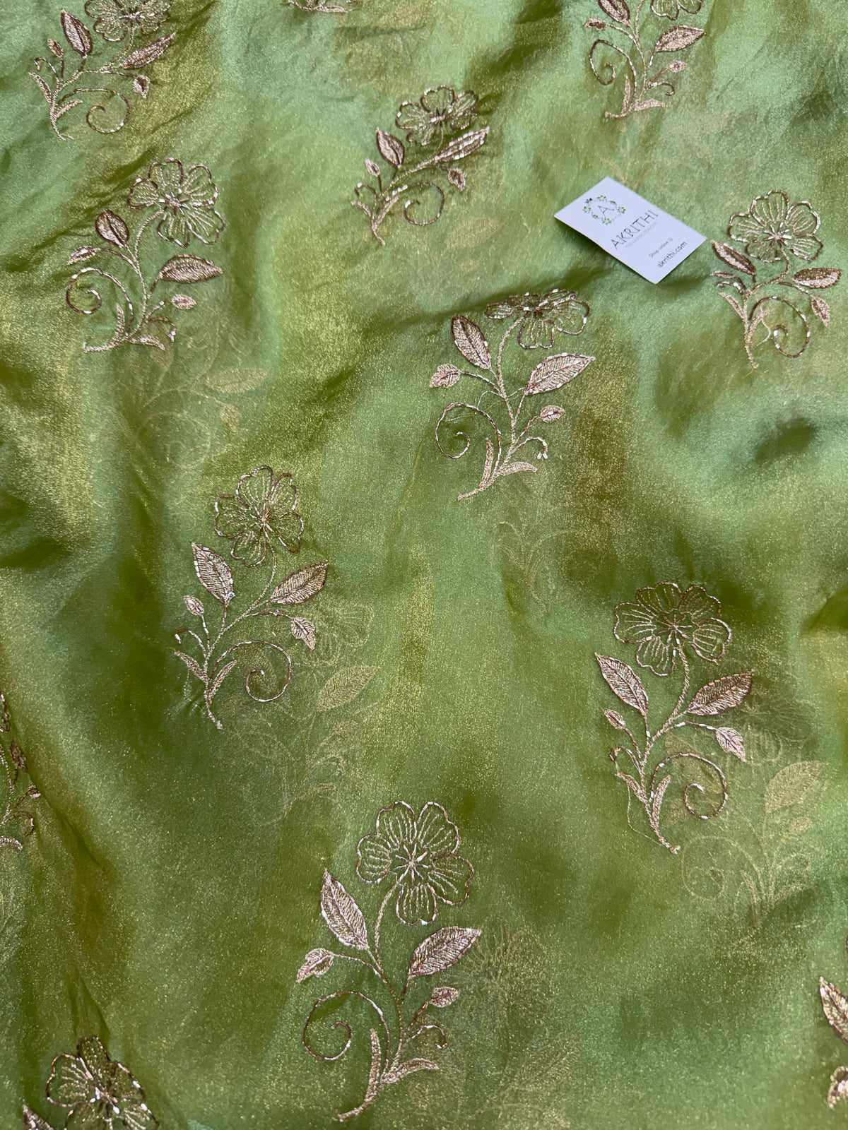 Pure shimmer organza embroidery fabric