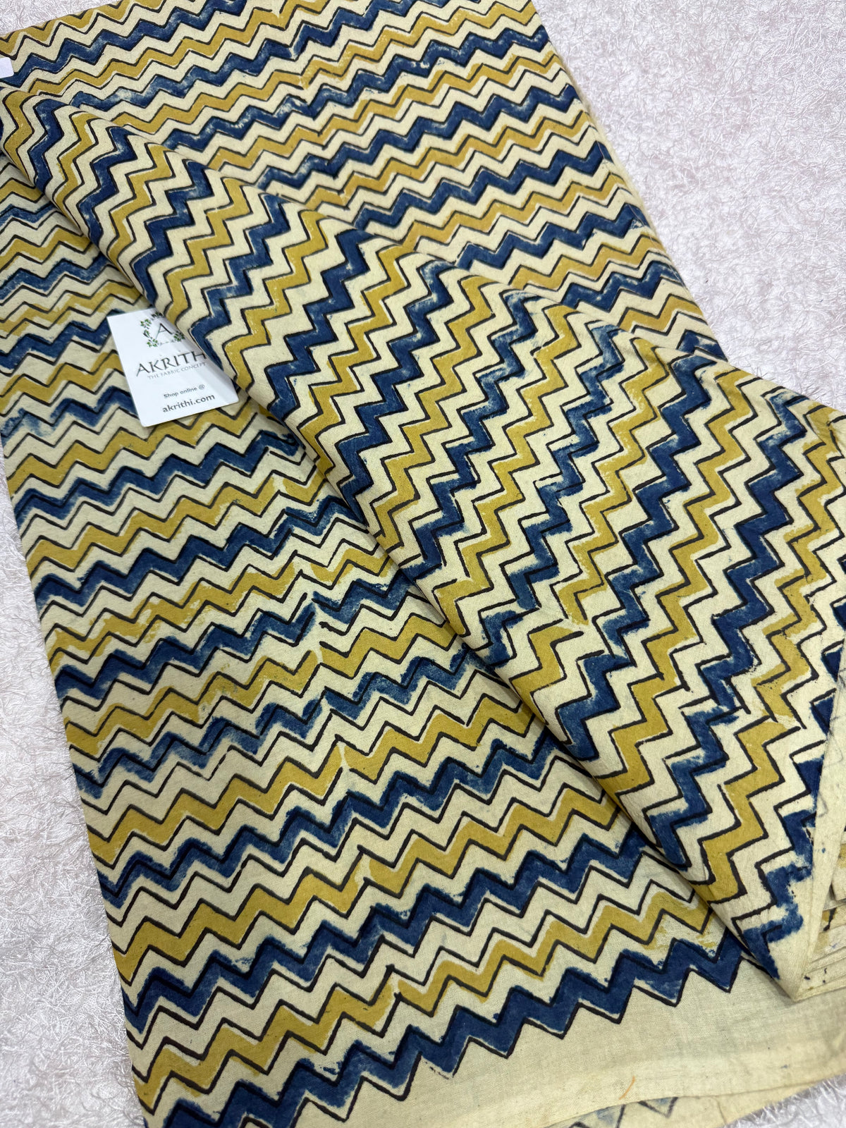 Ajrakh Hand block cotton fabric