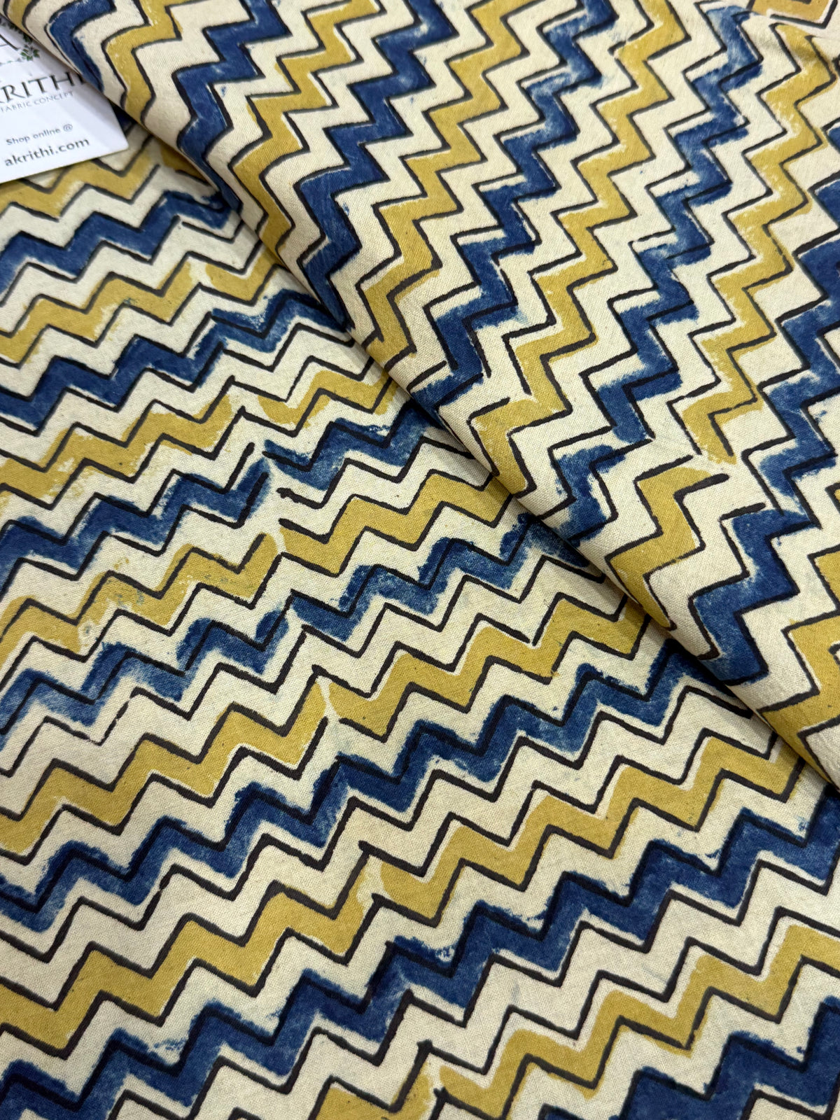 Ajrakh Hand block cotton fabric