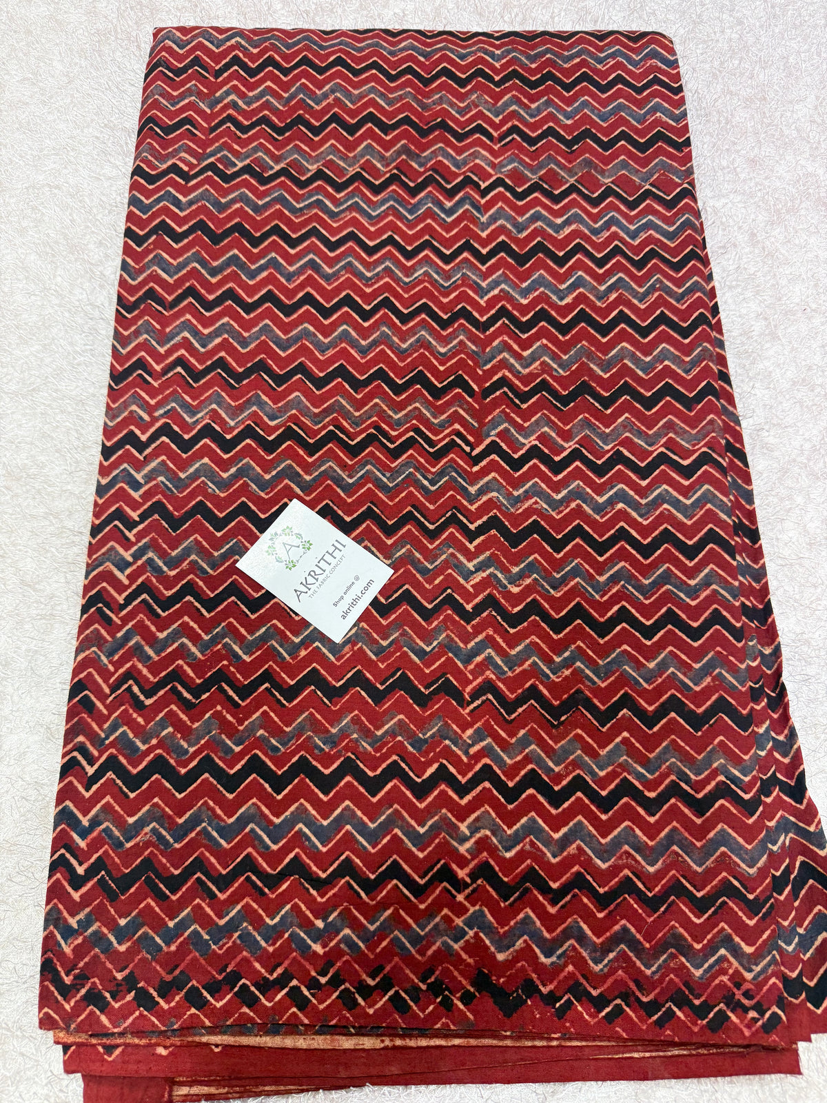 Ajrakh Hand block cotton fabric