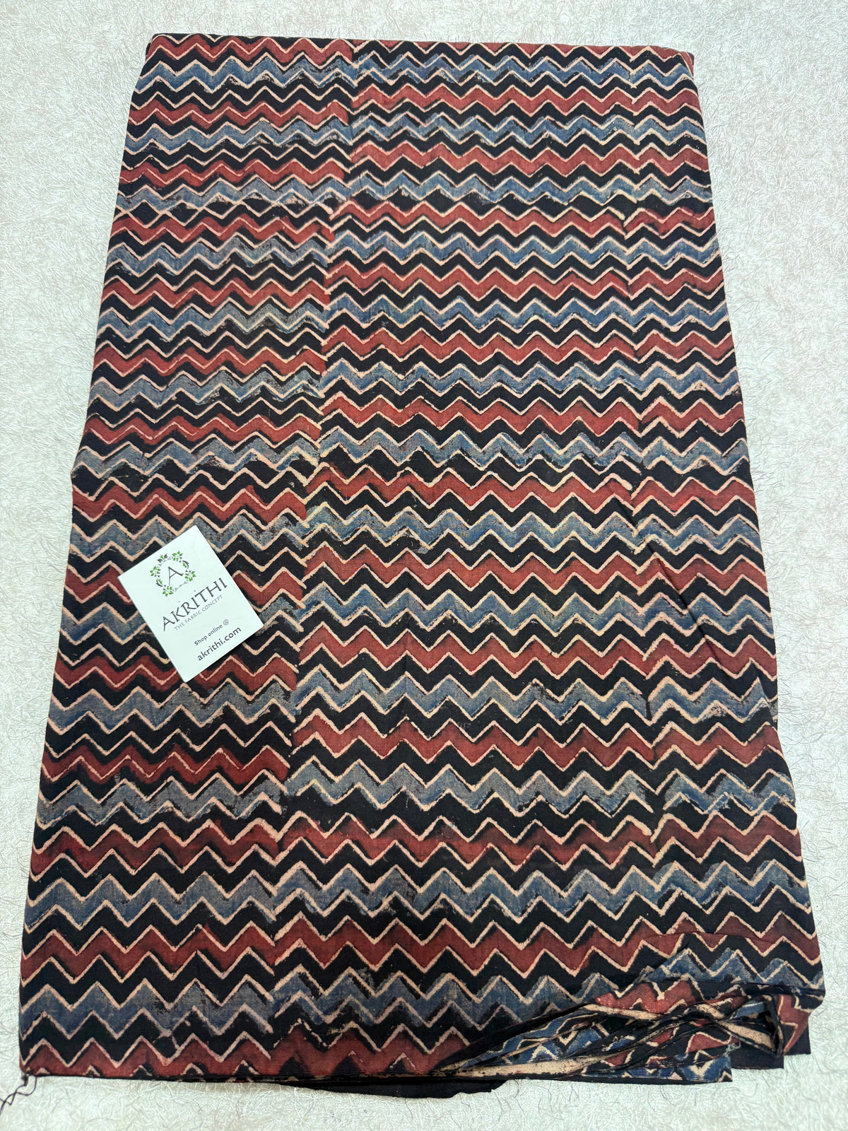 Ajrakh Hand block cotton fabric