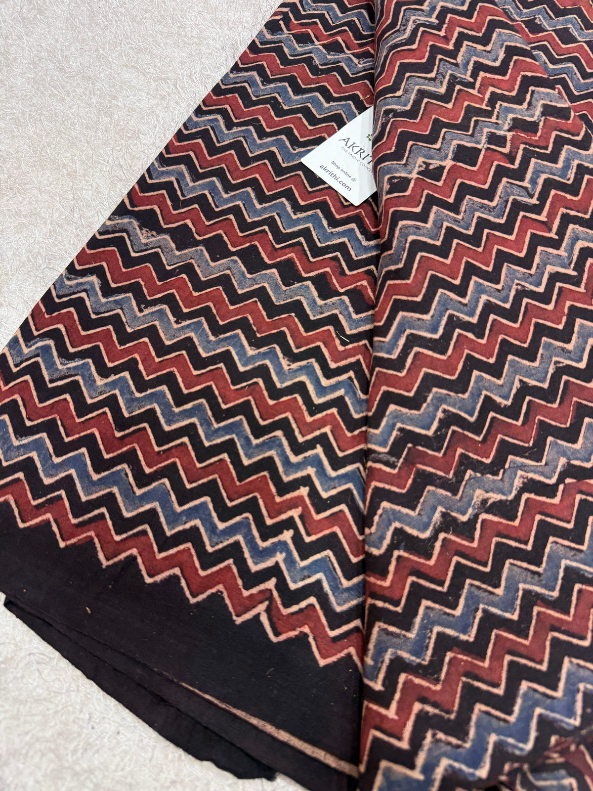 Ajrakh Hand block cotton fabric