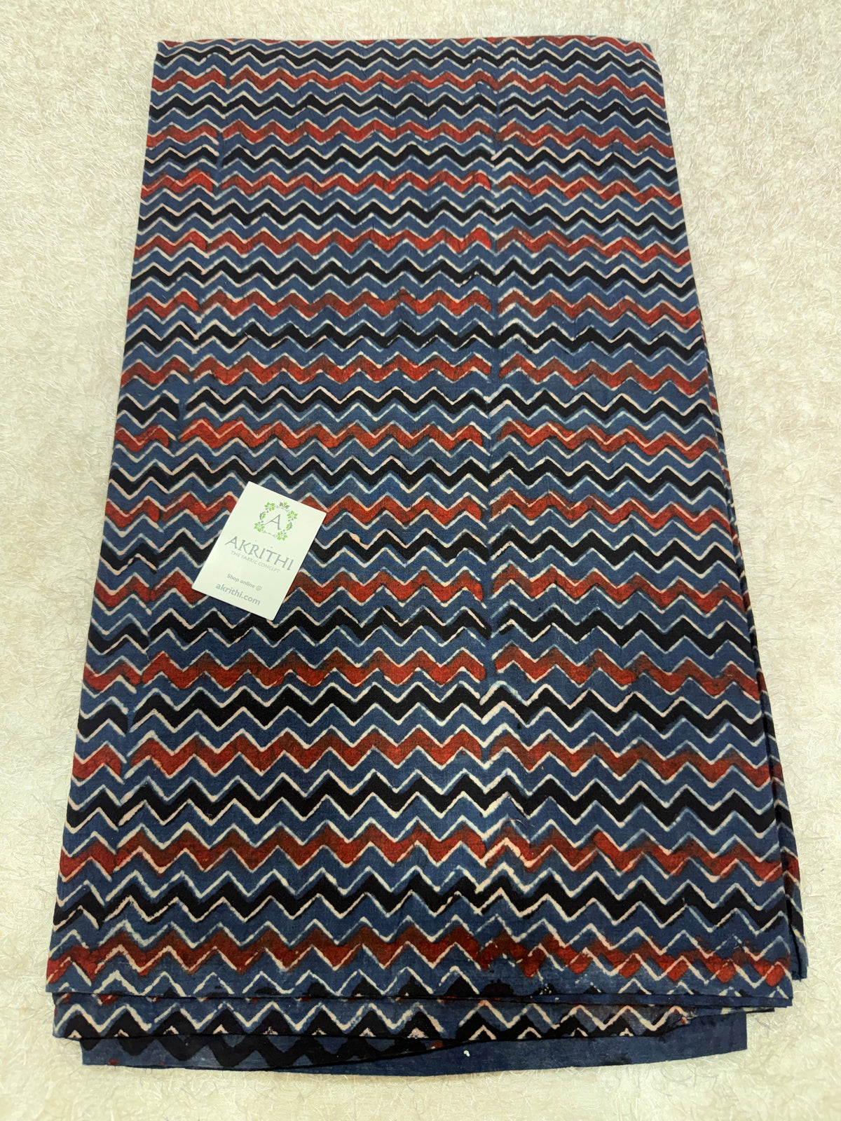 Ajrakh Hand block cotton fabric