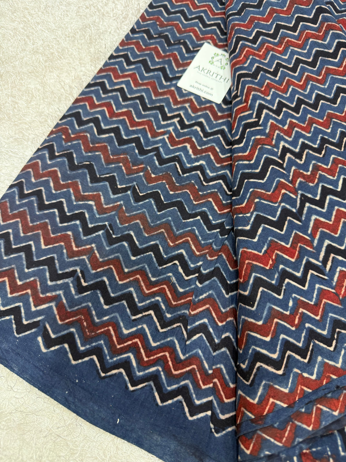 Ajrakh Hand block cotton fabric