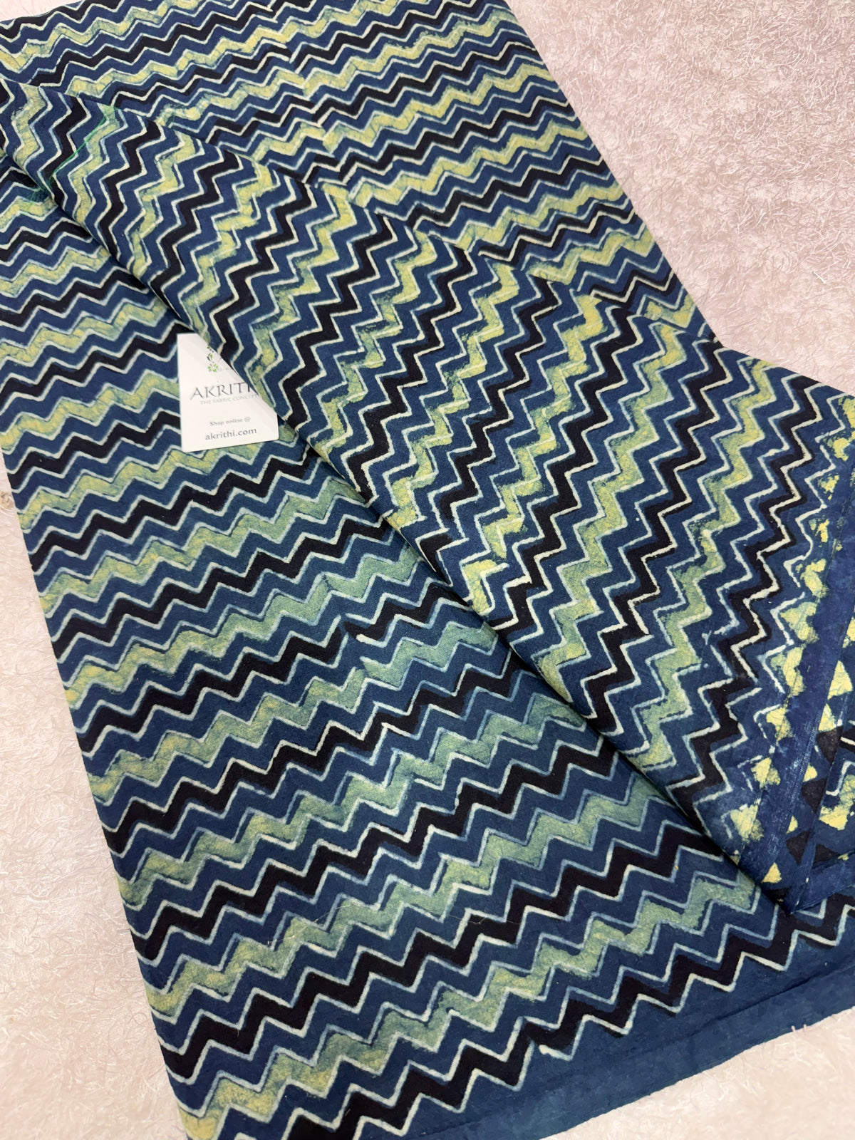 Ajrakh Hand block cotton fabric