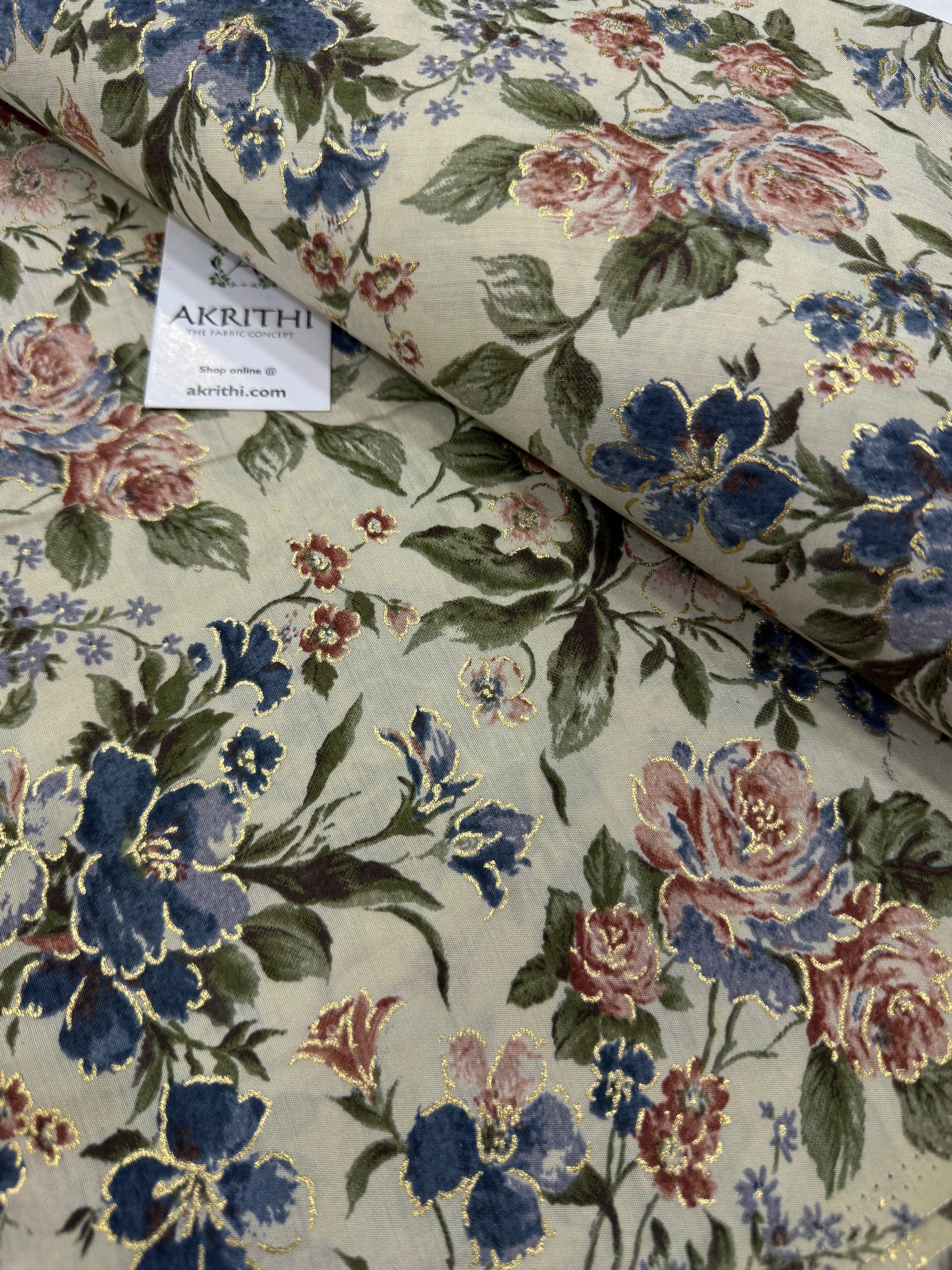 Printed viscose silk fabric
