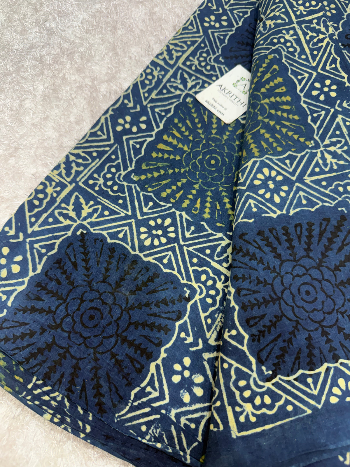 Ajrakh Hand block cotton fabric
