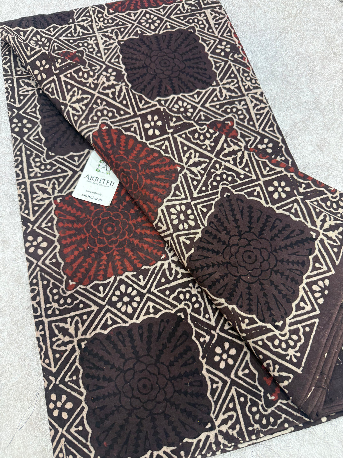 Ajrakh Hand block cotton fabric